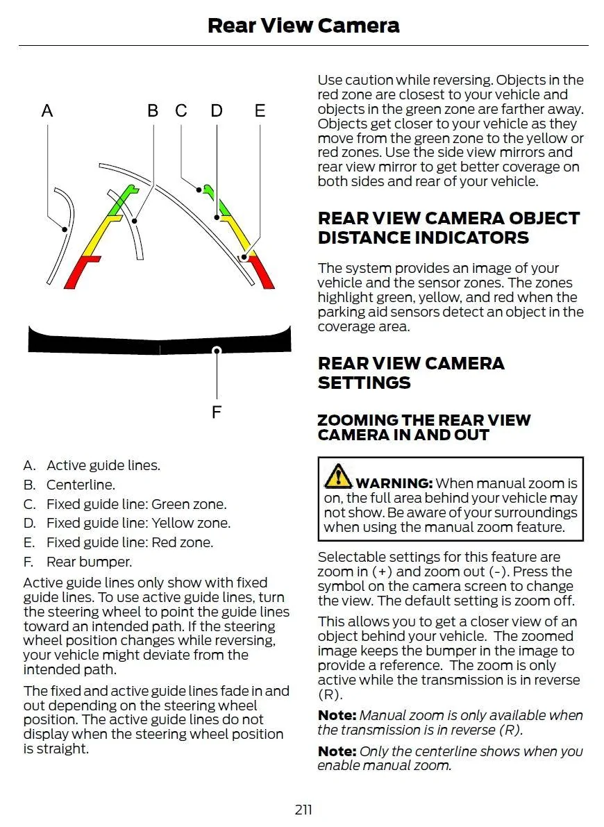 Ford Maverick Backup Camera/Tailgate Down Rear View Camera