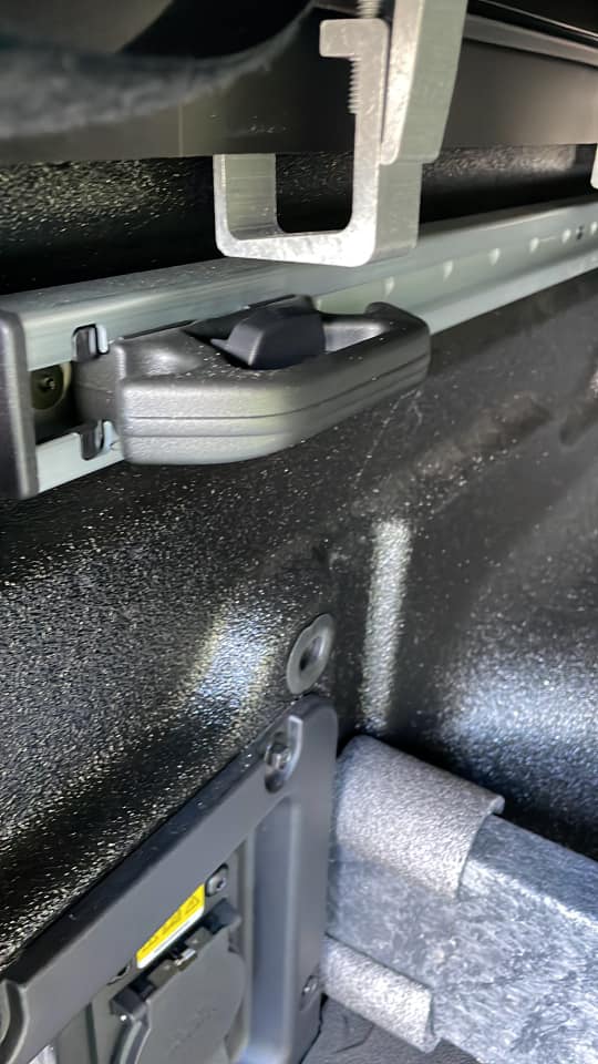Ford Maverick Plastic lumber divider in Maverick Flexbed installed [length = 54 1/4 inches]! 246323356_846817320746_8153649215532062971_n