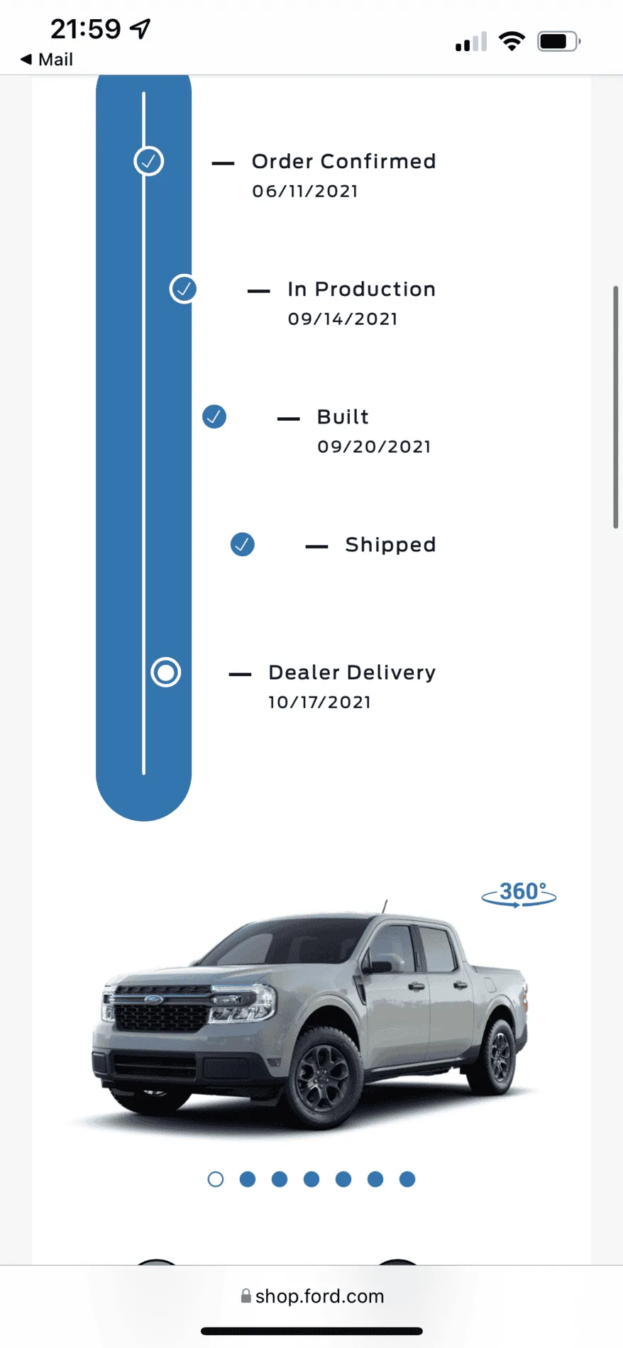 Ford Maverick New York delivery 6313DC45-2338-432B-B790-E26F252CAAFD