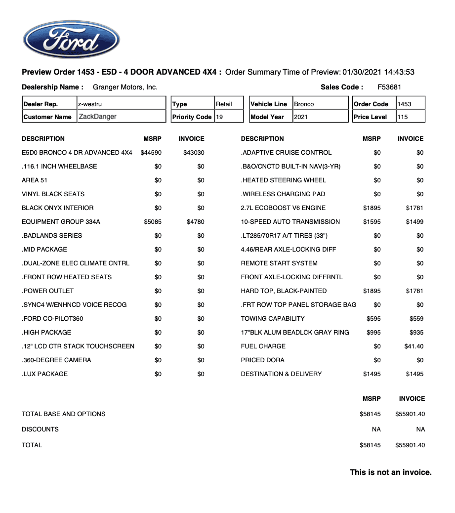 Ford Maverick Order confirmed, question on Details 1634672295294