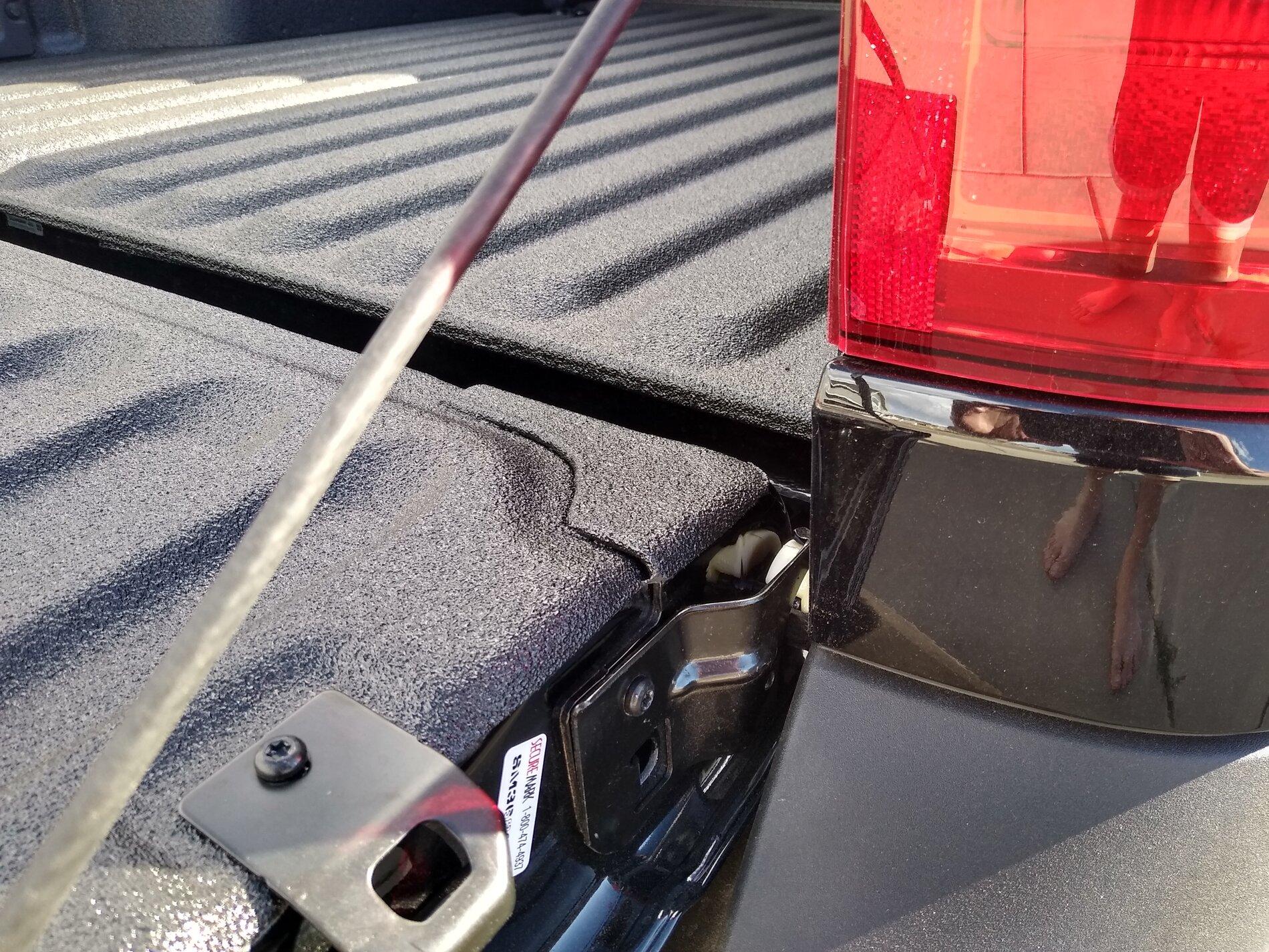 Ford Maverick Bullet Liner sprayed on my XLT Maverick bed tailgate