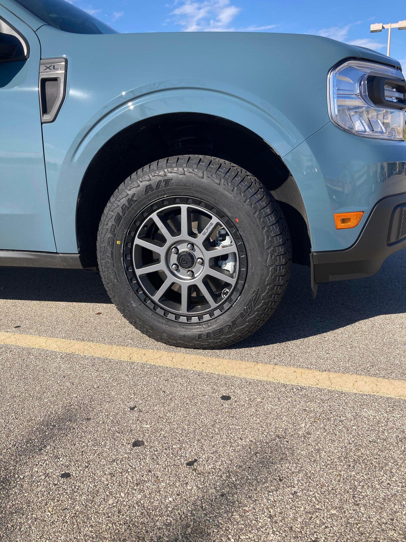 Ford Maverick AREA 51 Maverick Photos Thread Alpha Foxtrot 17%22 wheels with Falken Wildpeak AT3W 235:65:17 tires 3