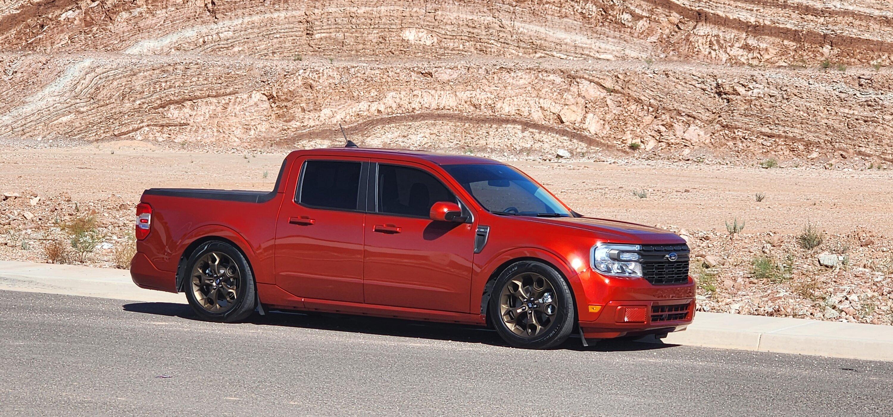 Ford Maverick Slammed on Silver's Coilovers (23 Hybrid Lariat) 20230829_162748