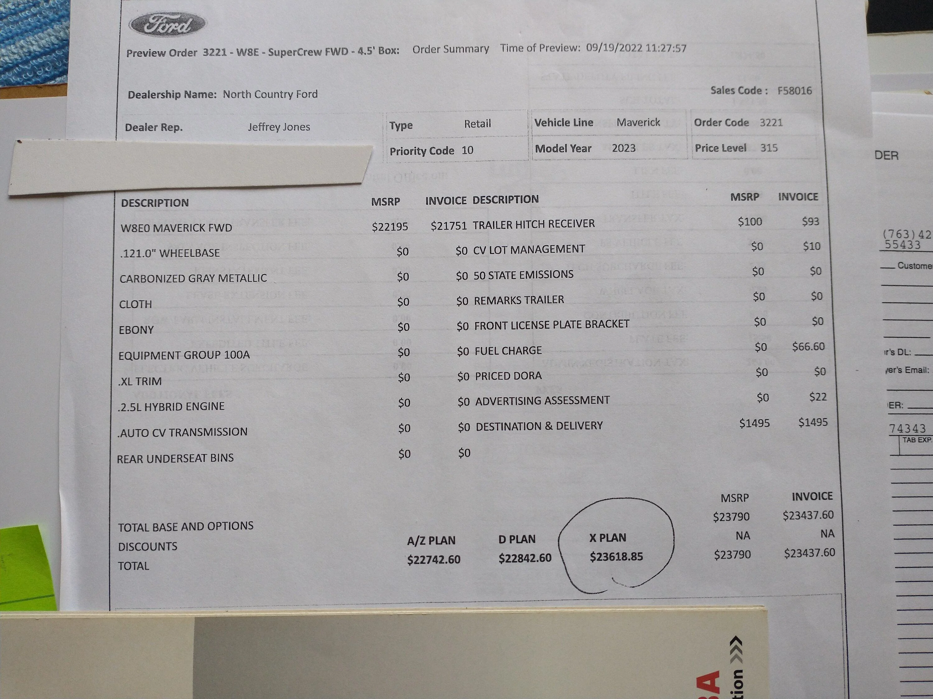 Ford Maverick Price protection rant. IMG_20230830_105136963