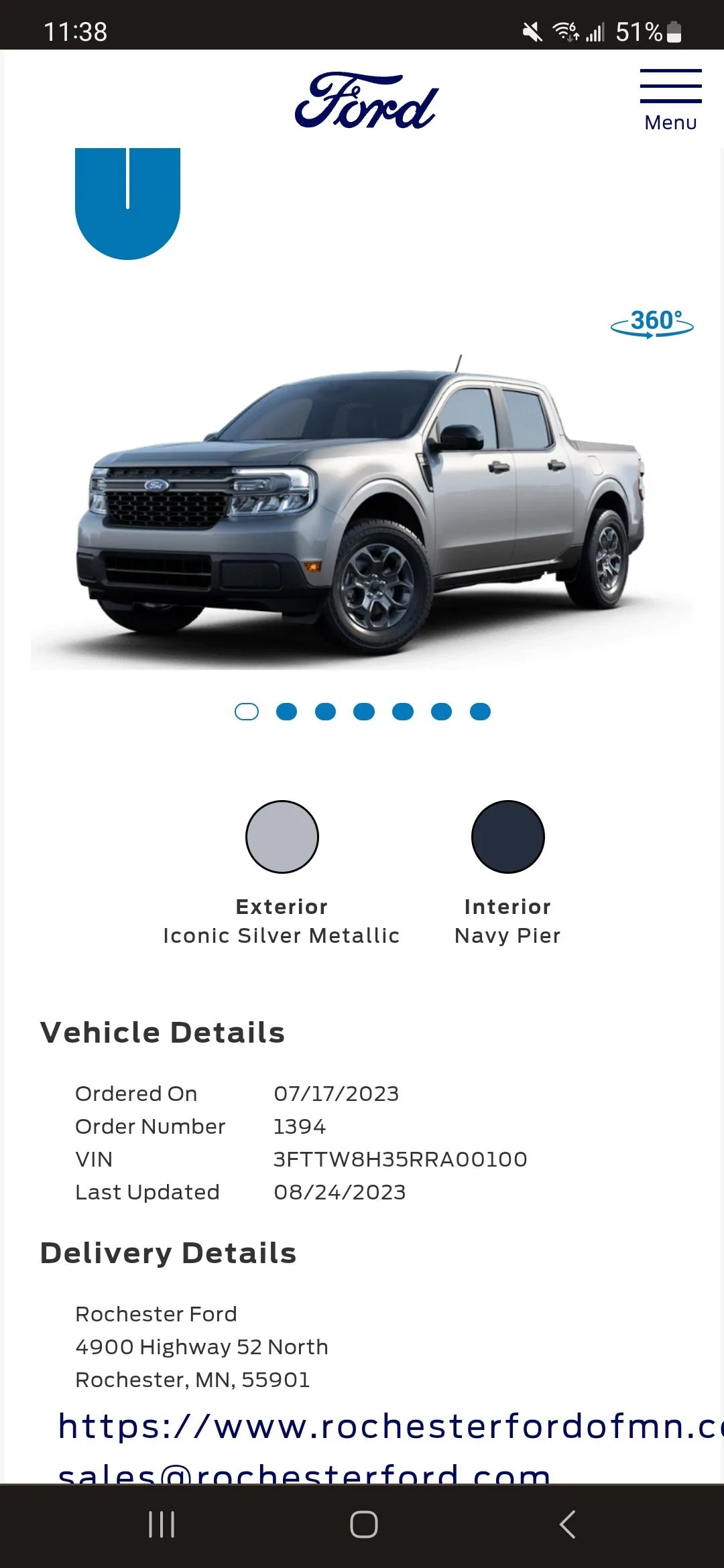 Ford Maverick 8/24/23 Inaugural MY24 Scheduling Email Received Group [EMAILS NOW ARRIVING!] Screenshot_20230830_113813_Chrom