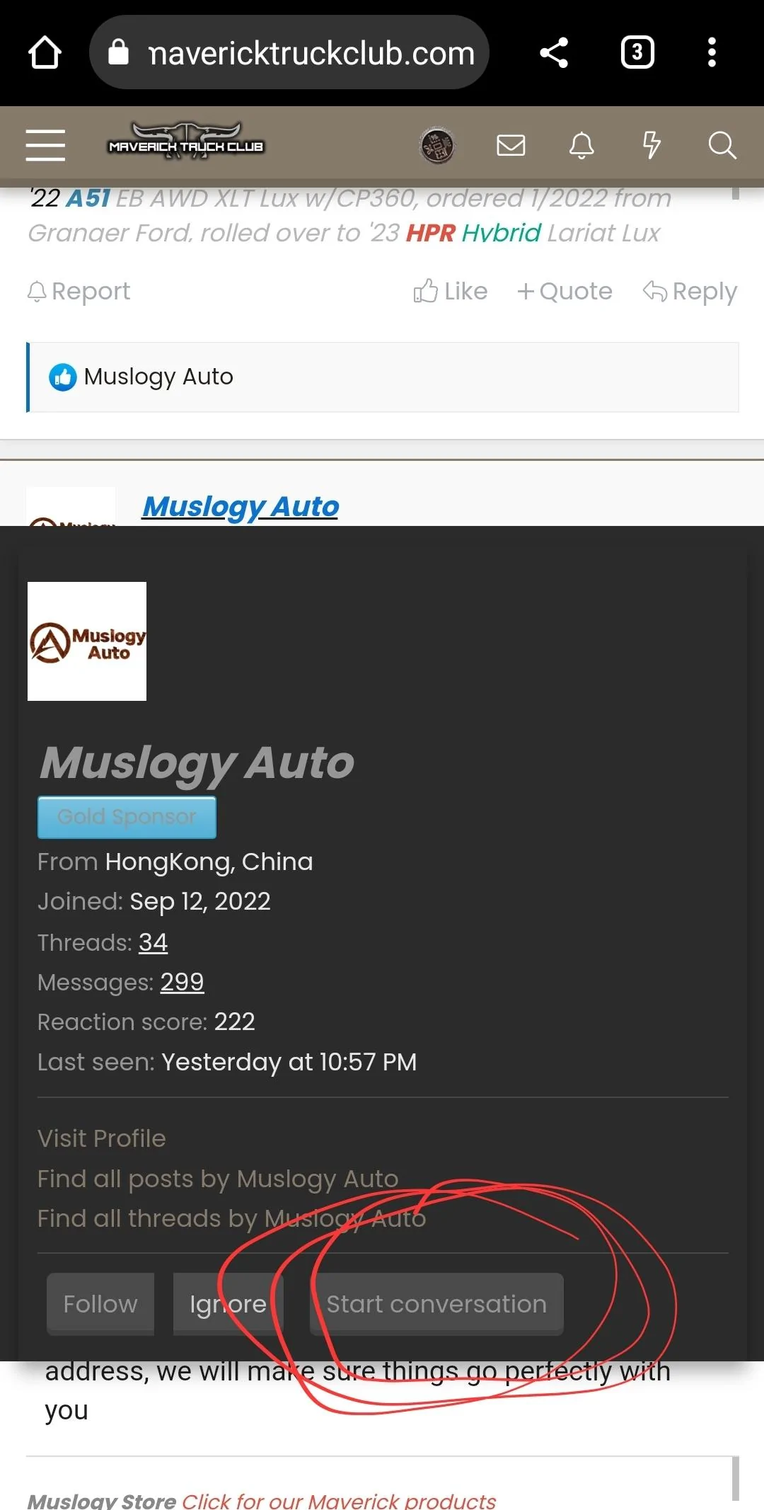 Ford Maverick Muslogy Customer Support? Screenshot_20230831_063253_Chrom