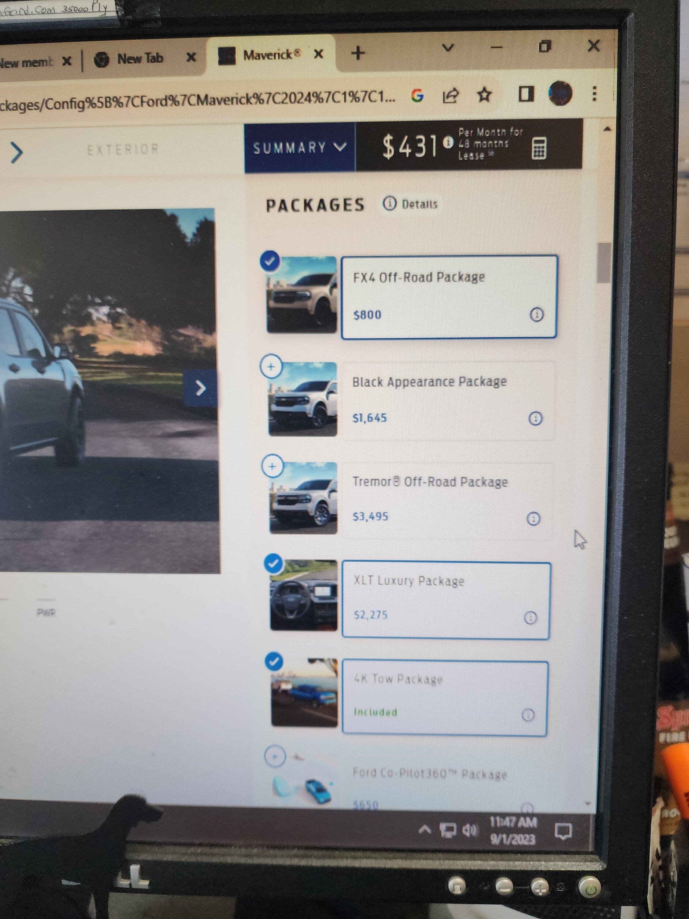 Ford Maverick New member. Want info on 4K package 20230901_114708