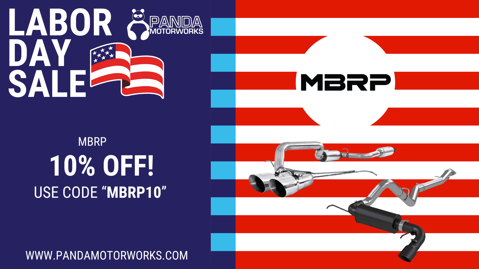 Ford Maverick Labor Day Sales at Panda Motorworks! LD MBRP10