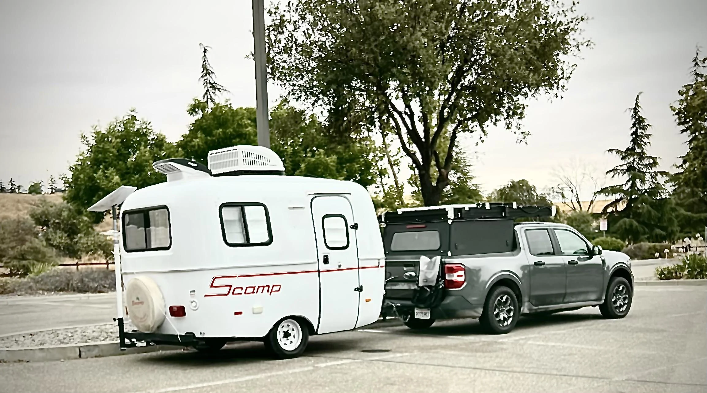 Ford Maverick Maverick towing Scamp Trailer IMG_5670