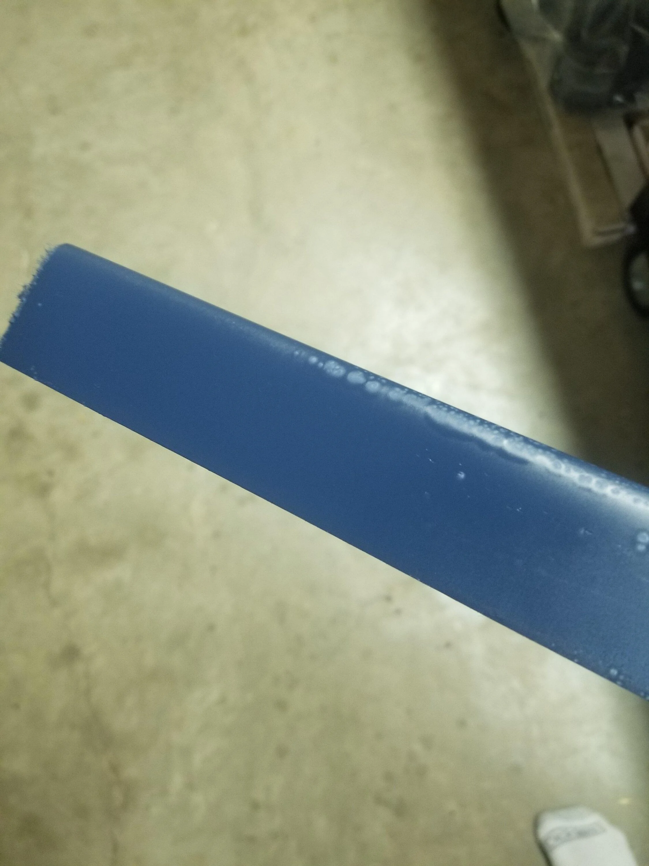 Ford Maverick Blue interior paint that matches rather well = Rustoleum #344686 "Ultra Matte True Navy" spray paint can 20230904_144428