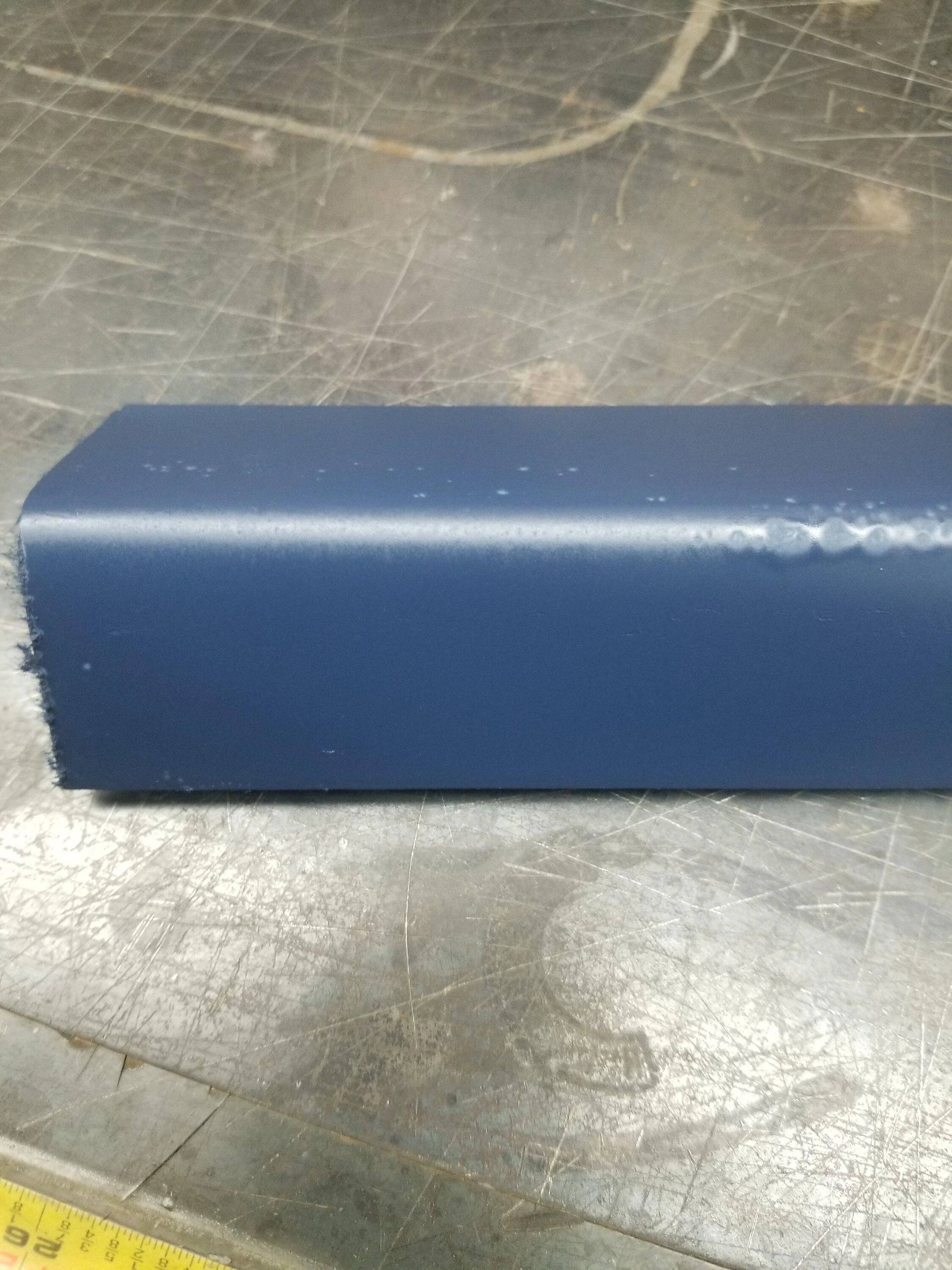 Ford Maverick Blue interior paint that matches rather well = Rustoleum #344686 "Ultra Matte True Navy" spray paint can 20230904_144456