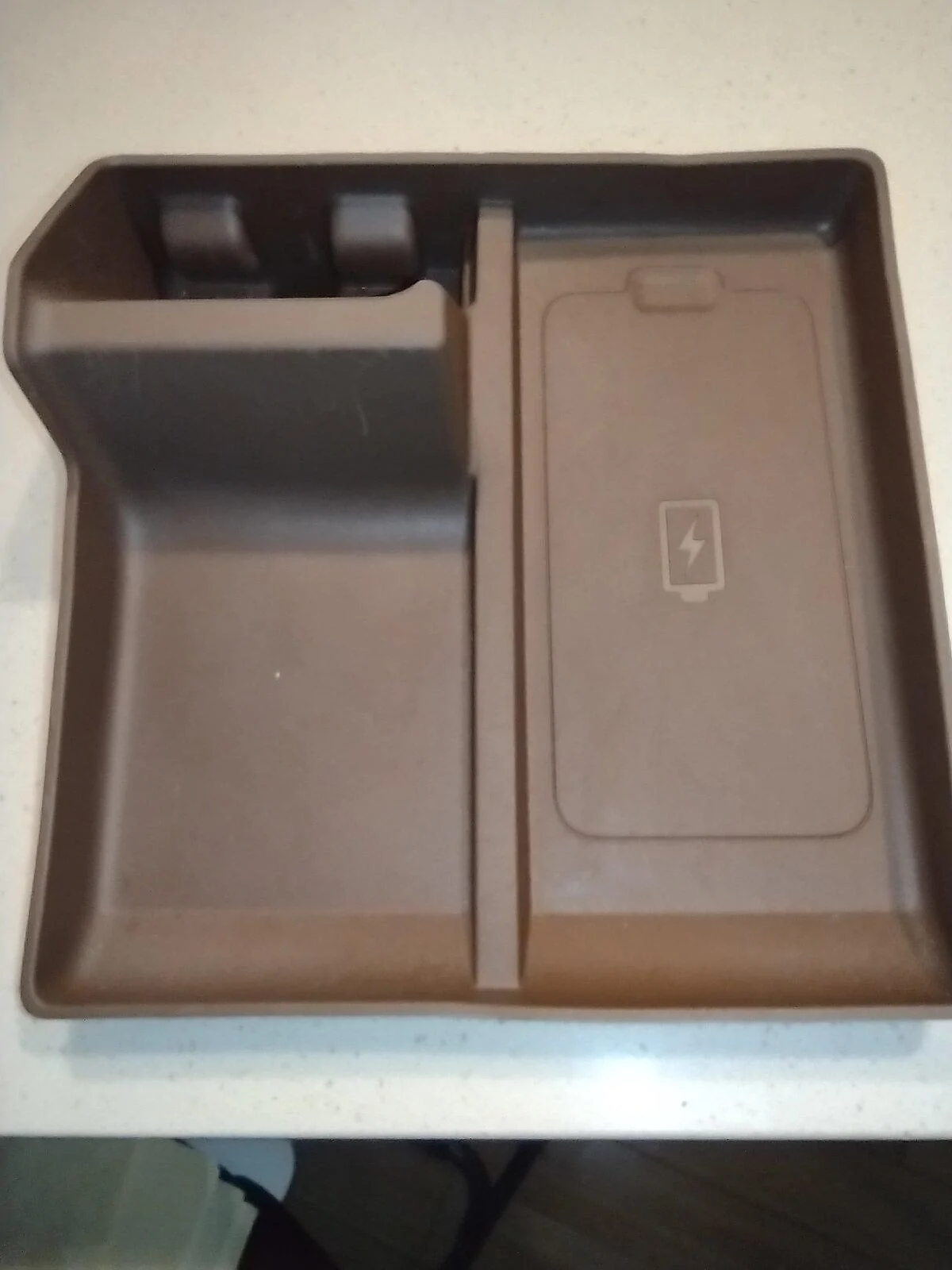 Ford Maverick orange cellphone charging  cubby console 184116886