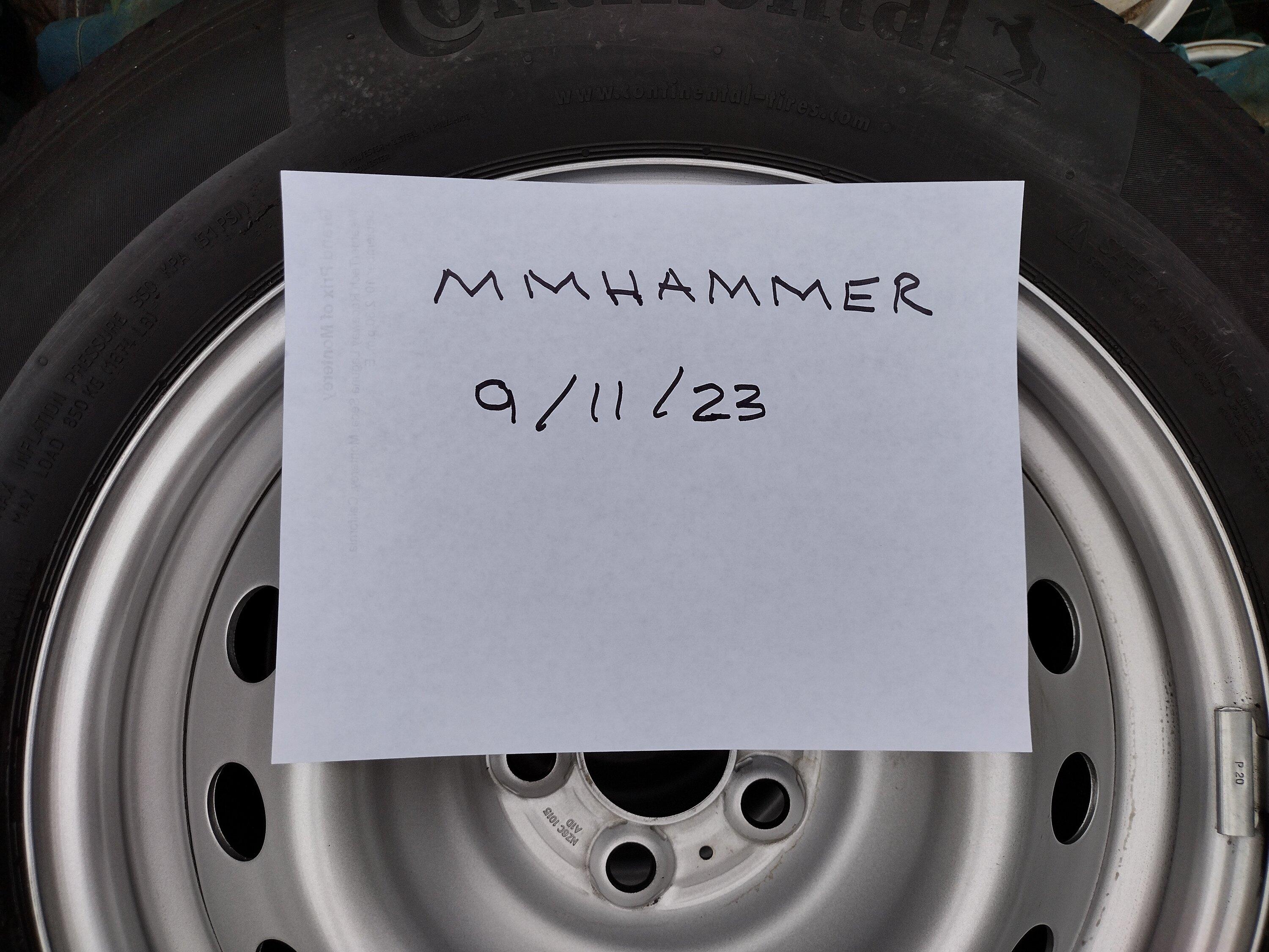 Ford Maverick Complete set 17" Steelies with Continental Tires IMG_20230911_174726954_HDR