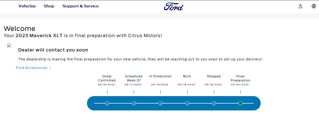 Ford Maverick Post Built - Before It Was Actually Shipped - Wait Time 1694565965100