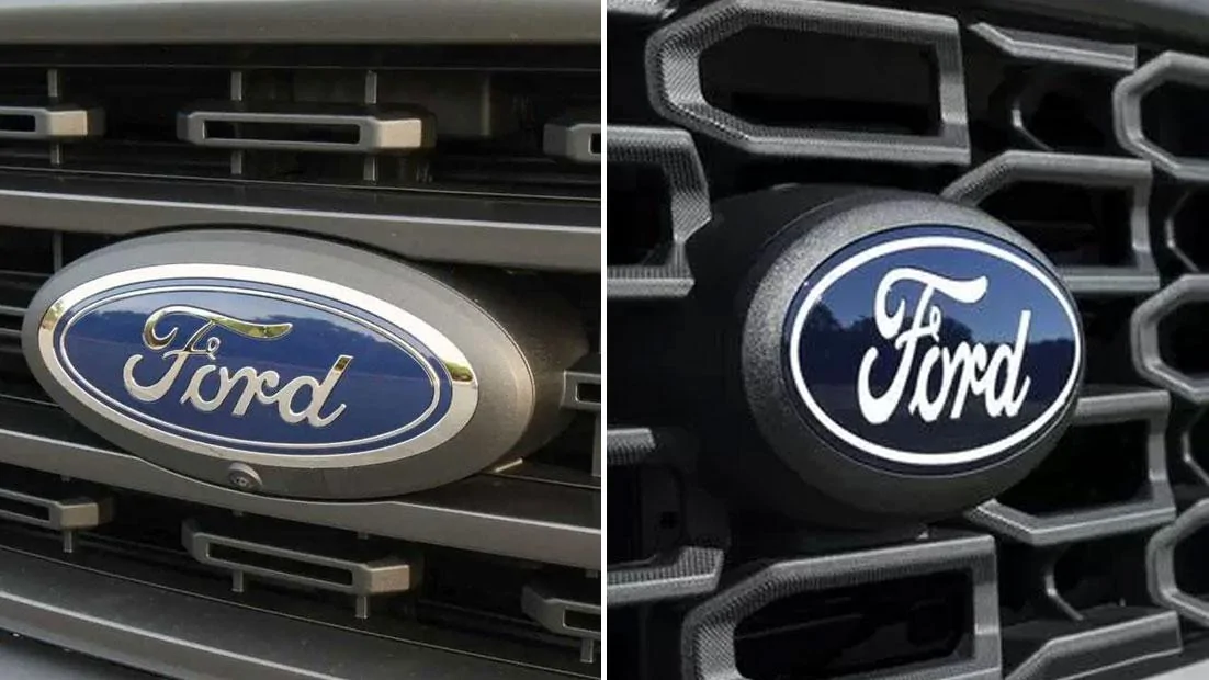 Ford Maverick New Ford Blue Oval Logo Ditches Chrome 2024_ford_logo_comparison