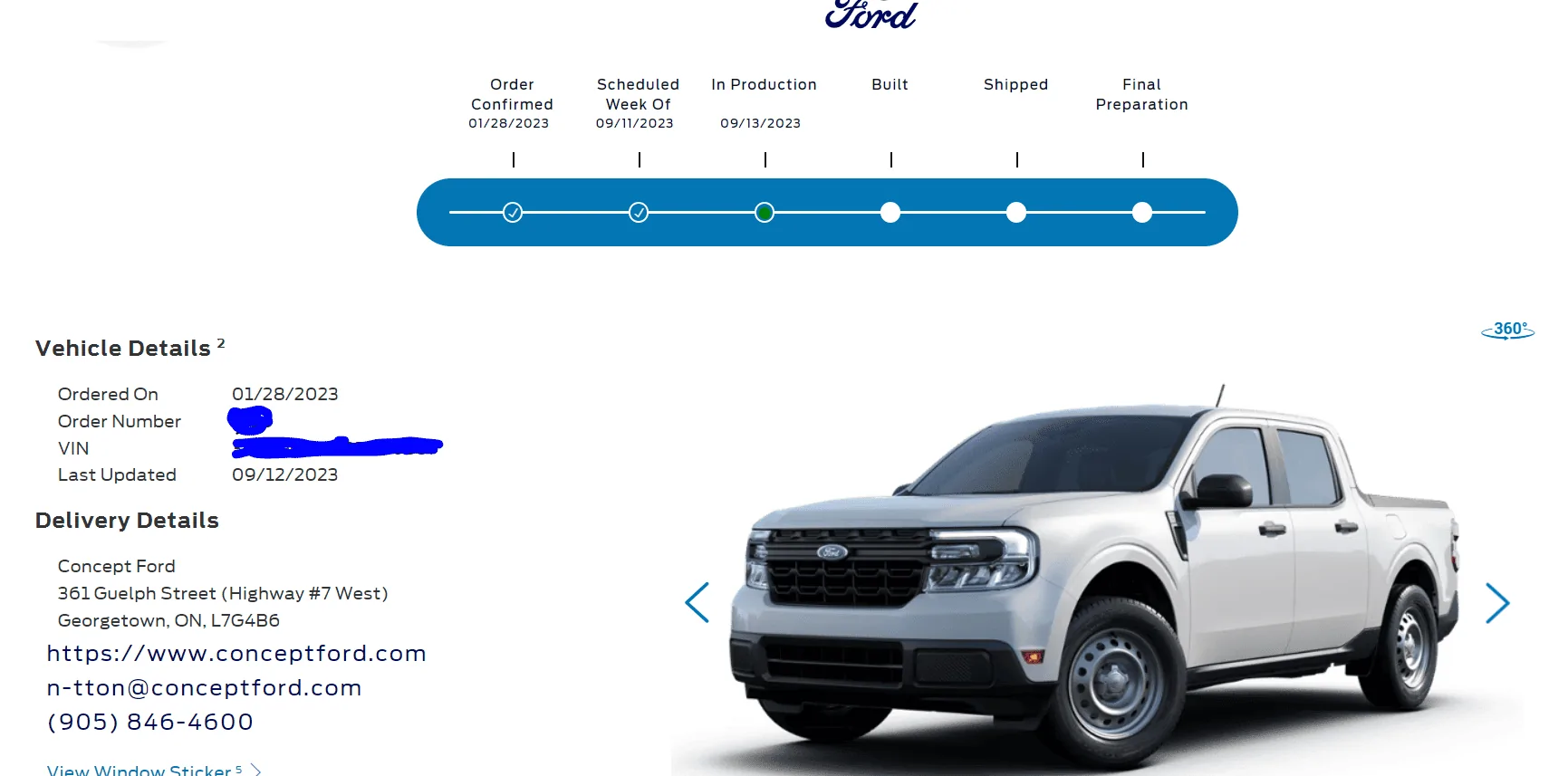 Ford Maverick Canadian order to delivery wait times 1694635960450