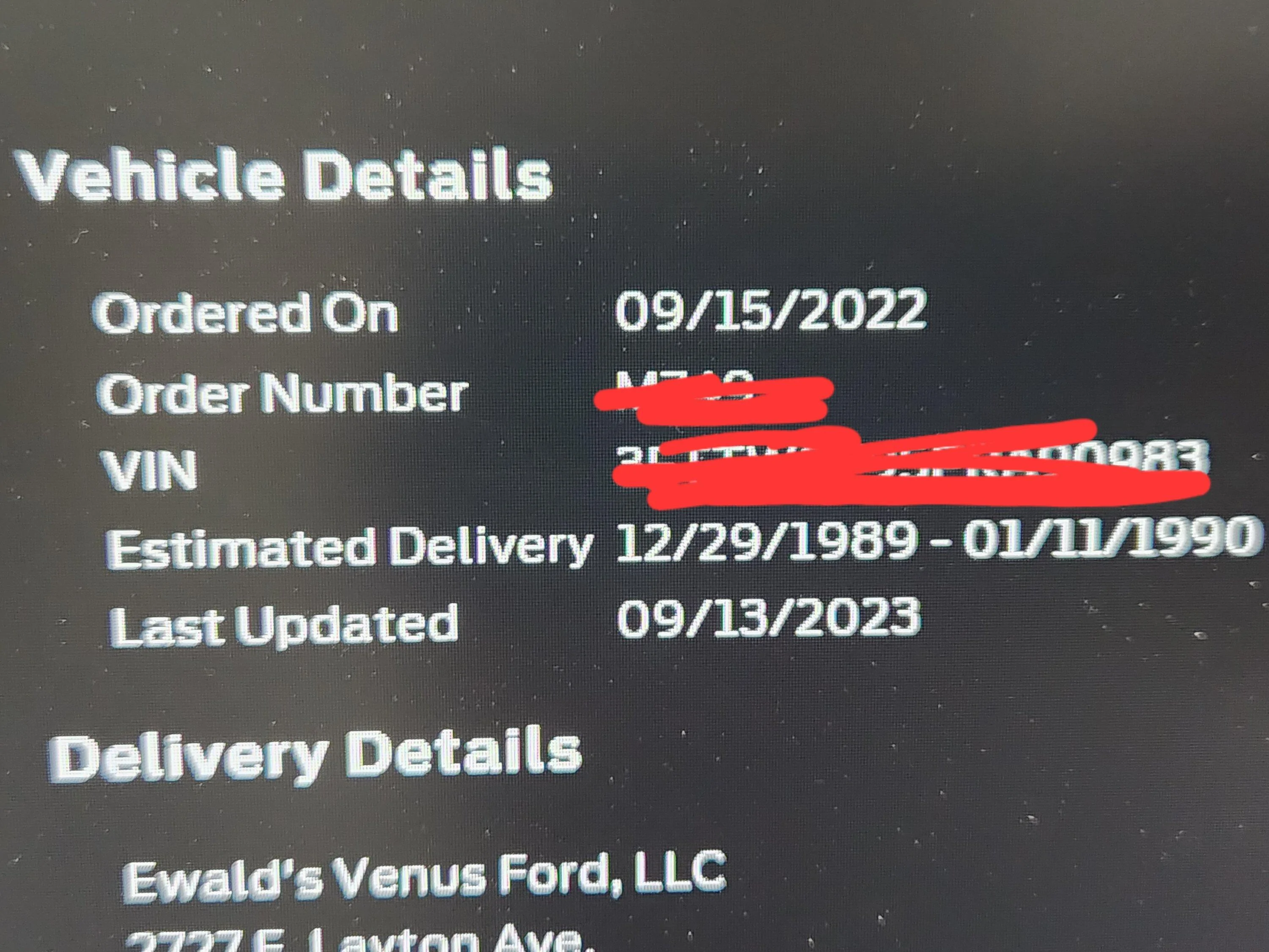 Ford Maverick Estimated Delivery On Tracker Accurate or Way off? - "Great Scott" mine is off 20230914_072119