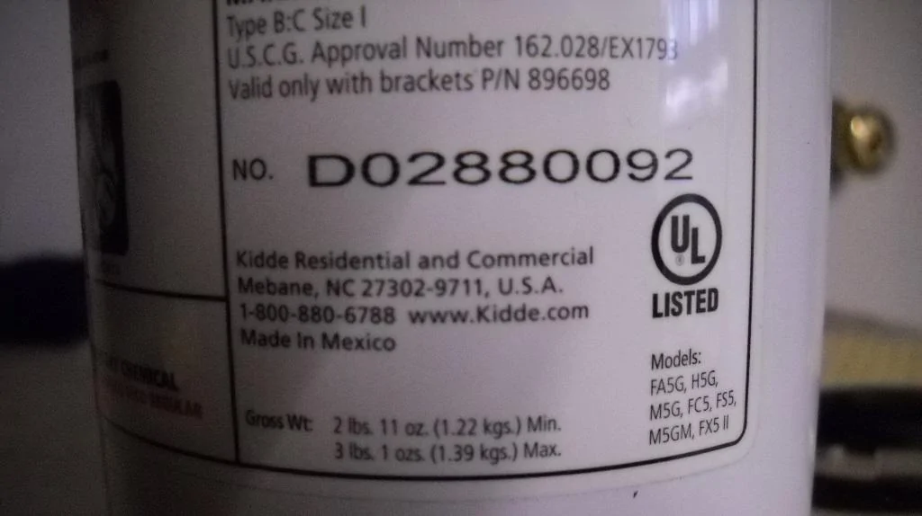 Ford Maverick Fire extinguishers perfect fit for Maverick door's water bottle holder Kidde Ex label