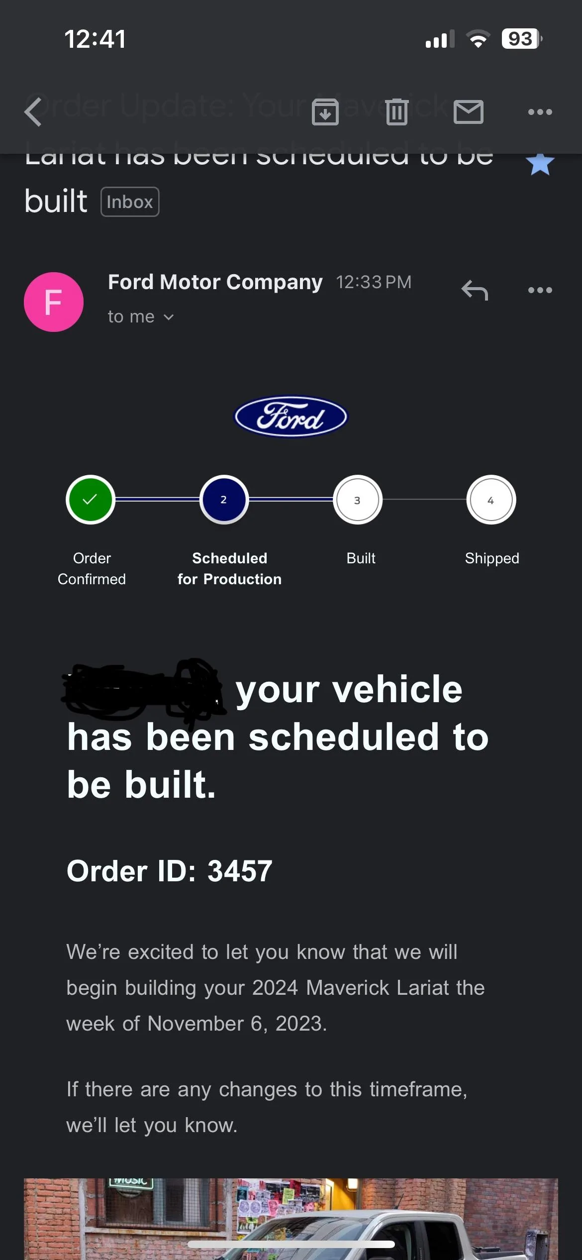 Ford Maverick Finally got my order scheduled after 2 years of waiting IMG_8432