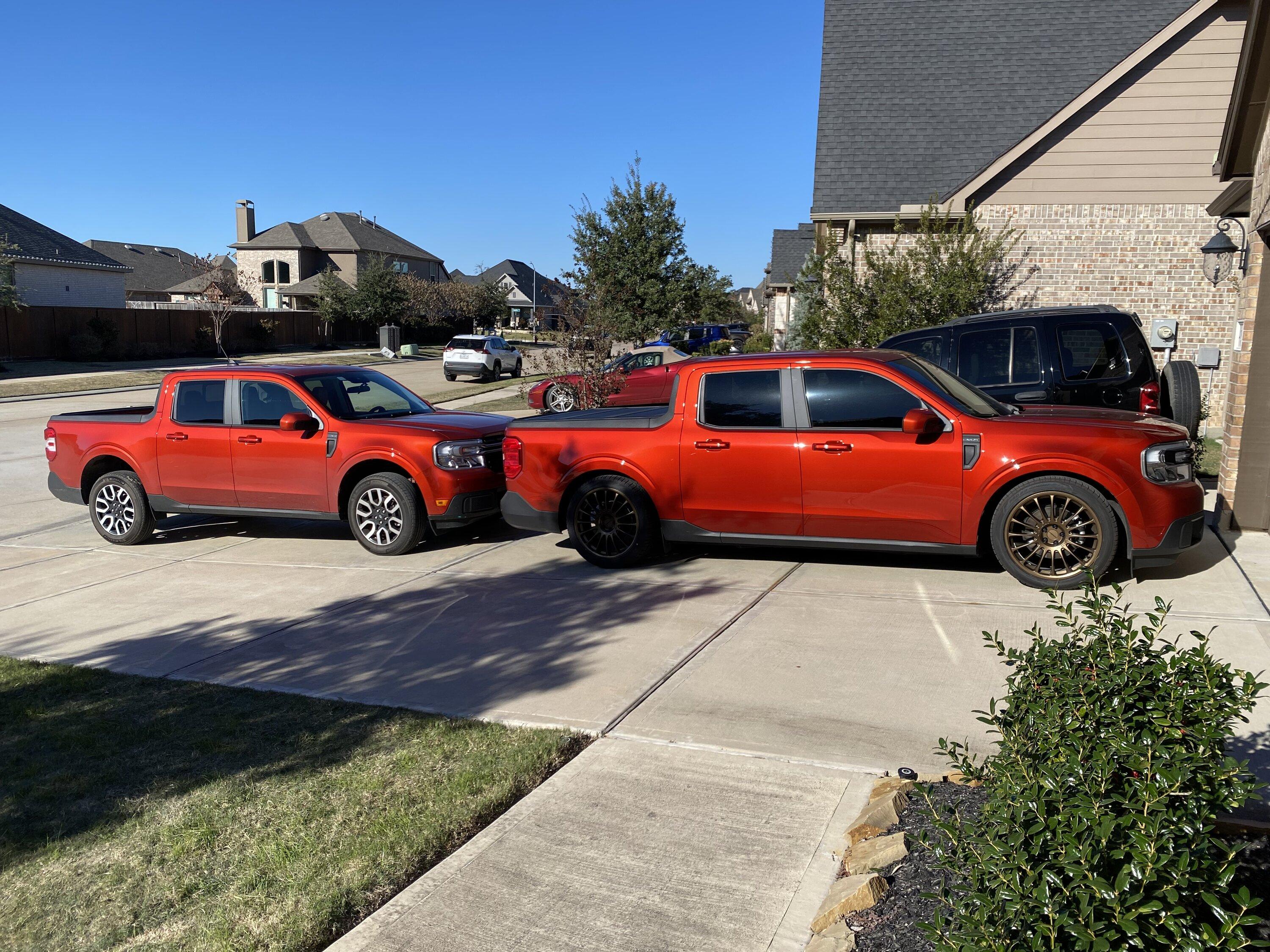 Ford Maverick Father and Son Mavericks are in the driveway IMG_2904