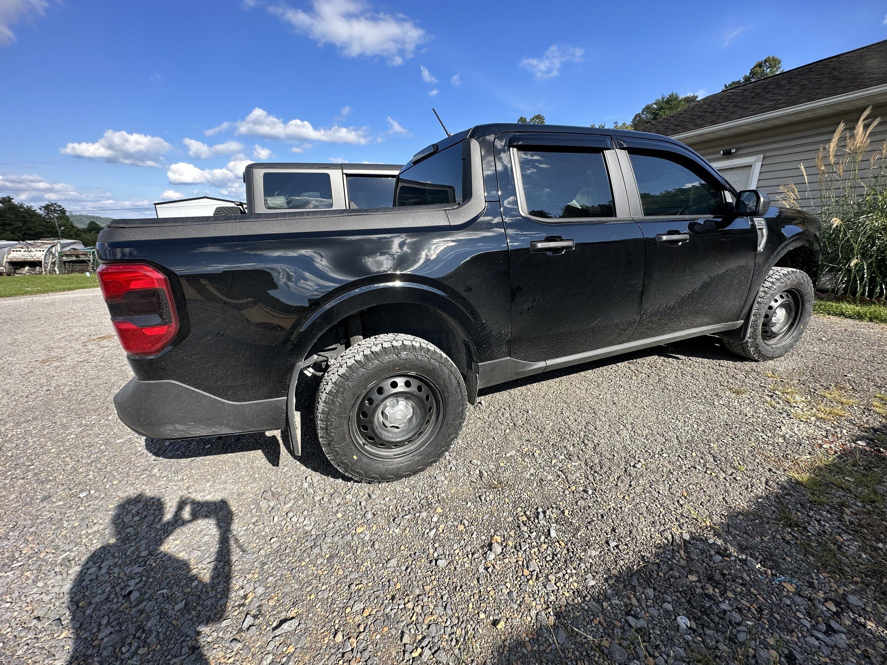 Ford Maverick TC 2 inch lift kit tire recommended size. IMG_2109
