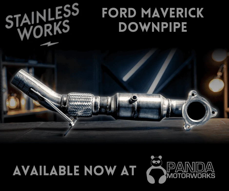 Ford Maverick Stainless Works Downpipe for Maverick Now Available at Panda Motorworks! MAVSWDP (1)