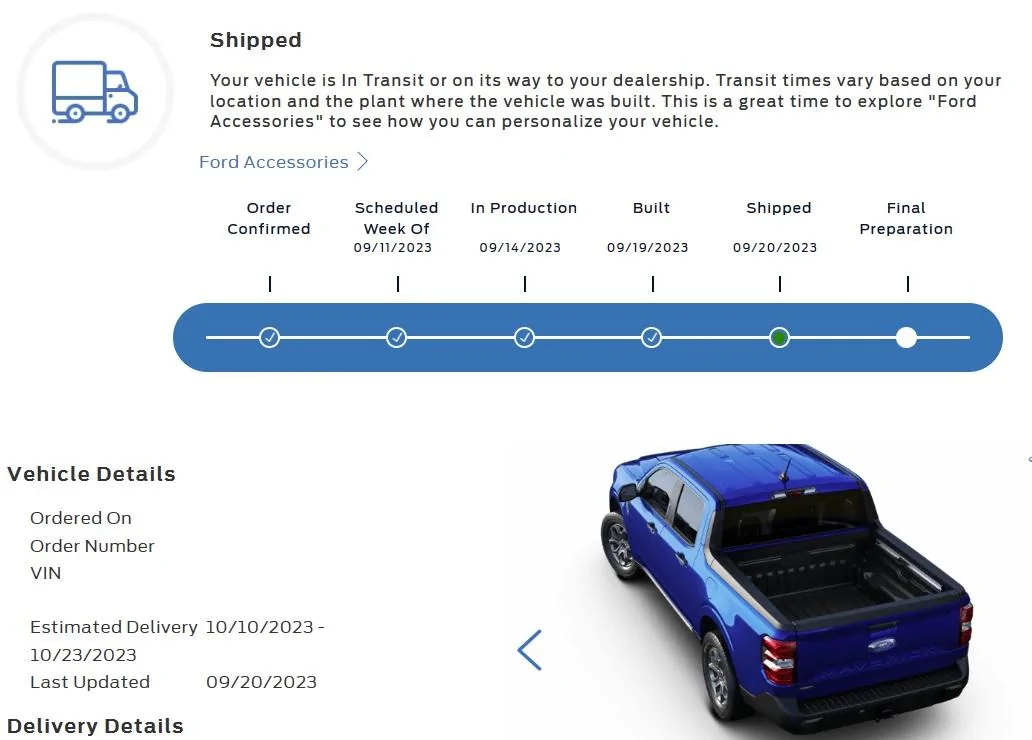 Ford Maverick 1 year to the day - its shipped maverick