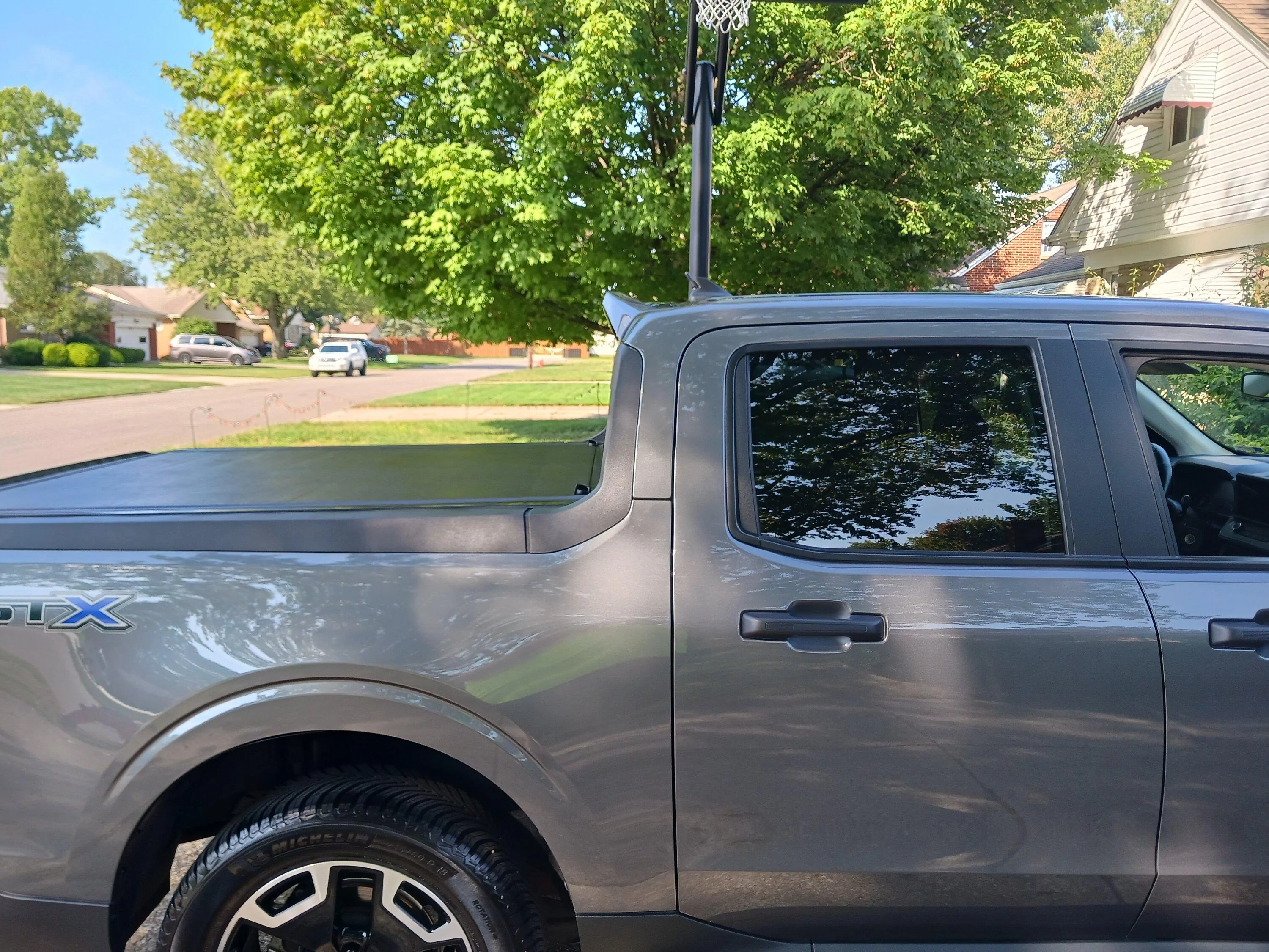 Ford Maverick Cab Spoiler painted body color - installed pics 20230922_105211
