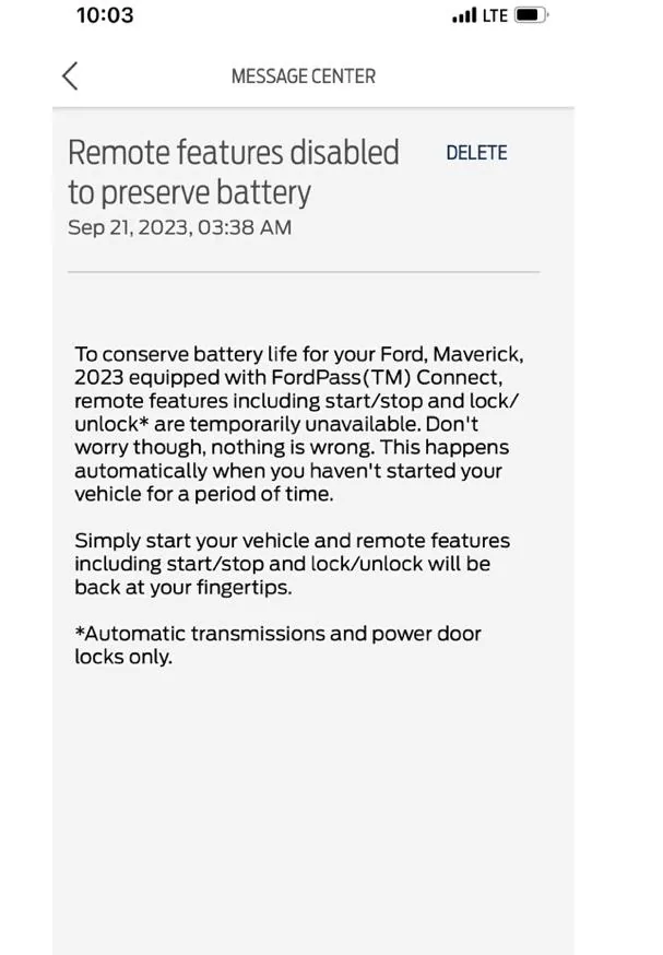 Ford Maverick Hybrid discharge issue IMG_6627