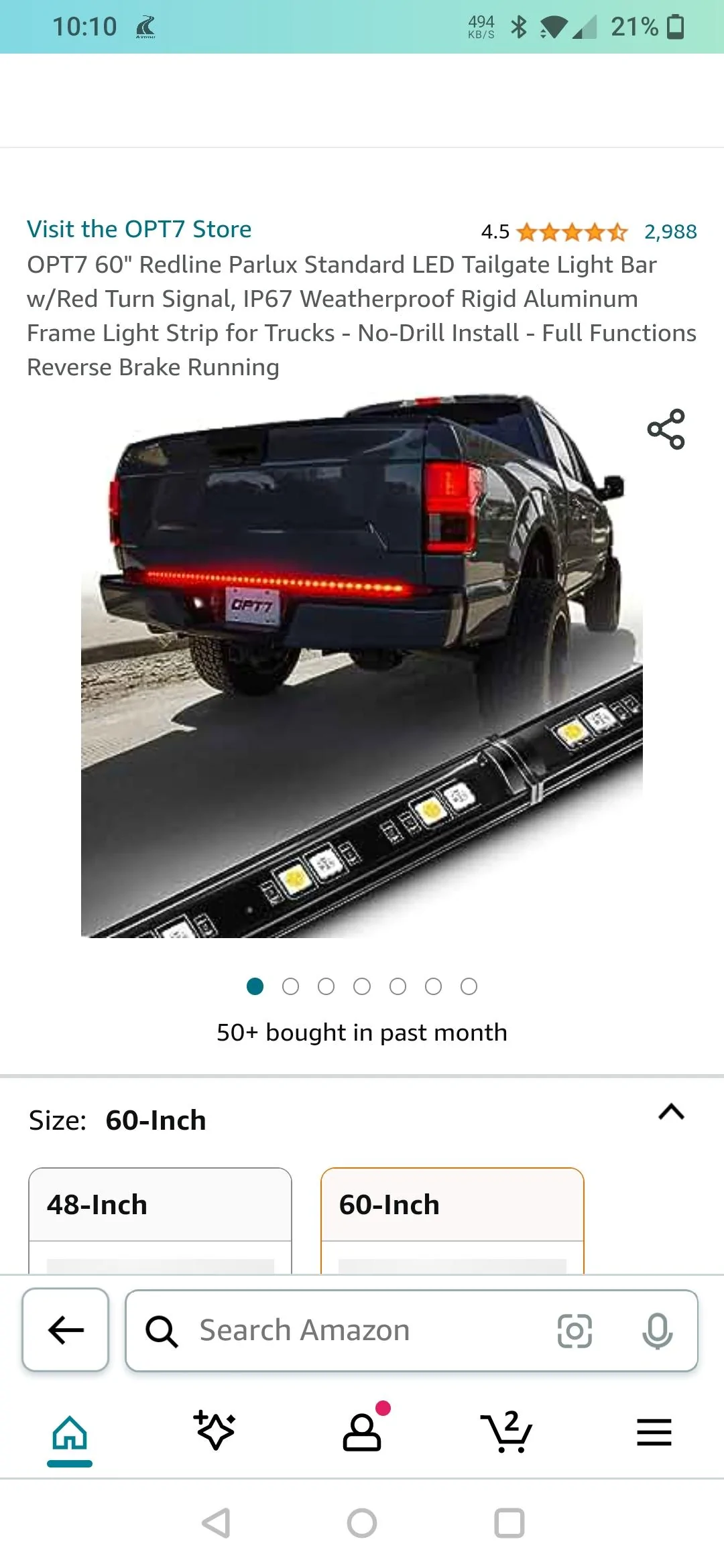 Ford Maverick Tail gate light bar issue. Screenshot_20230923-101038