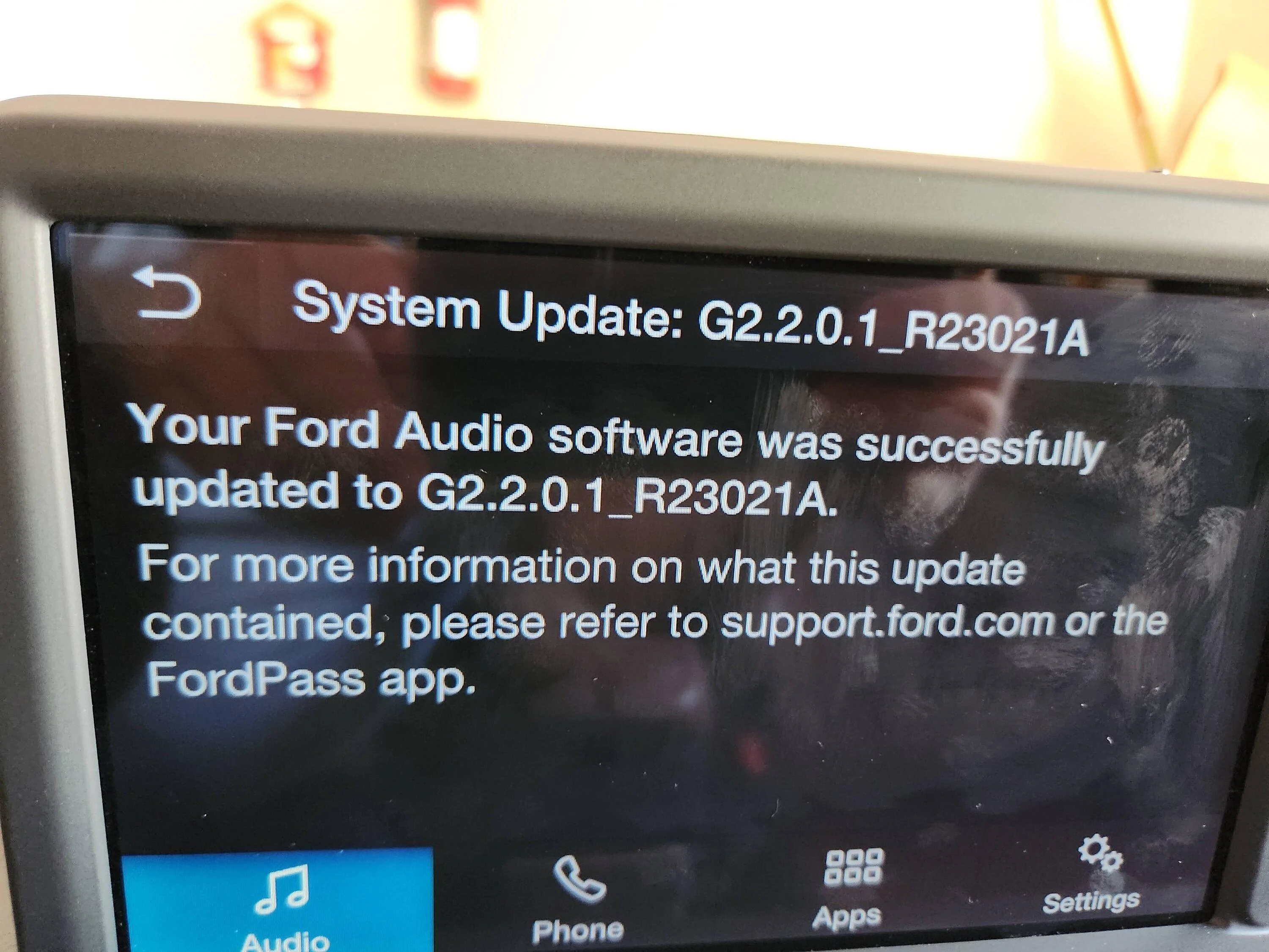 Ford Maverick New stereo firmware update available! 20230925_130544