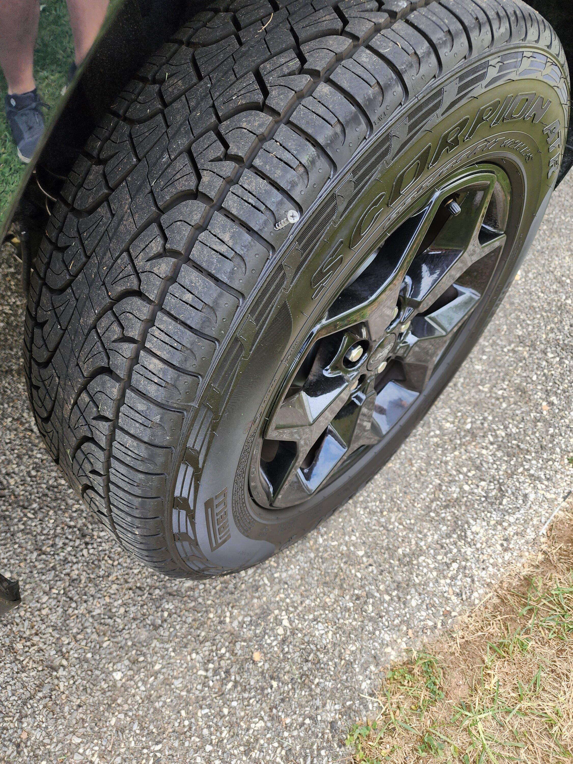 Ford Maverick Nail in tire already!!! 20230917_122217