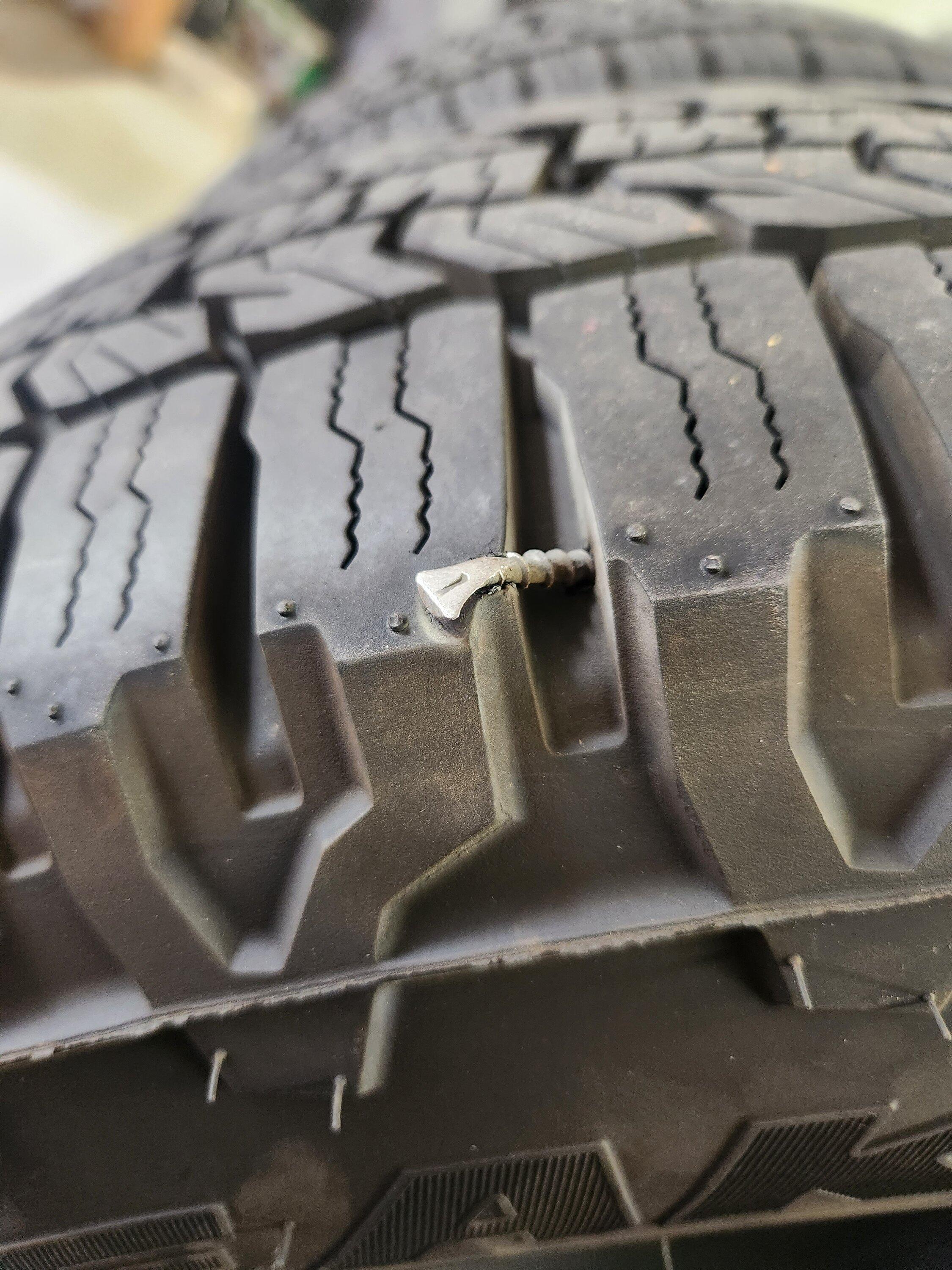 Ford Maverick Nail in tire already!!! 20230531_114901