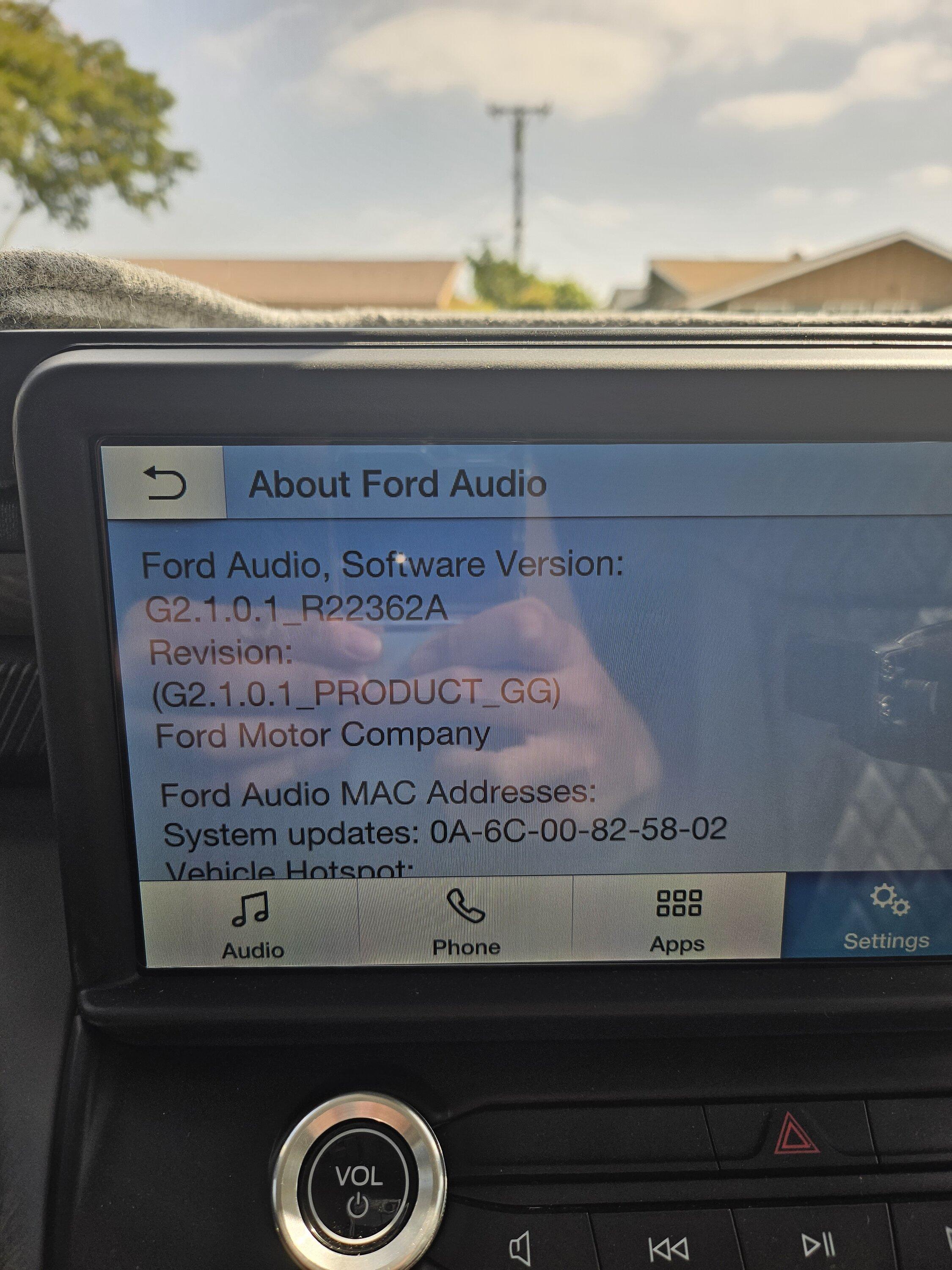 Ford Maverick New stereo firmware update available! 1000005578