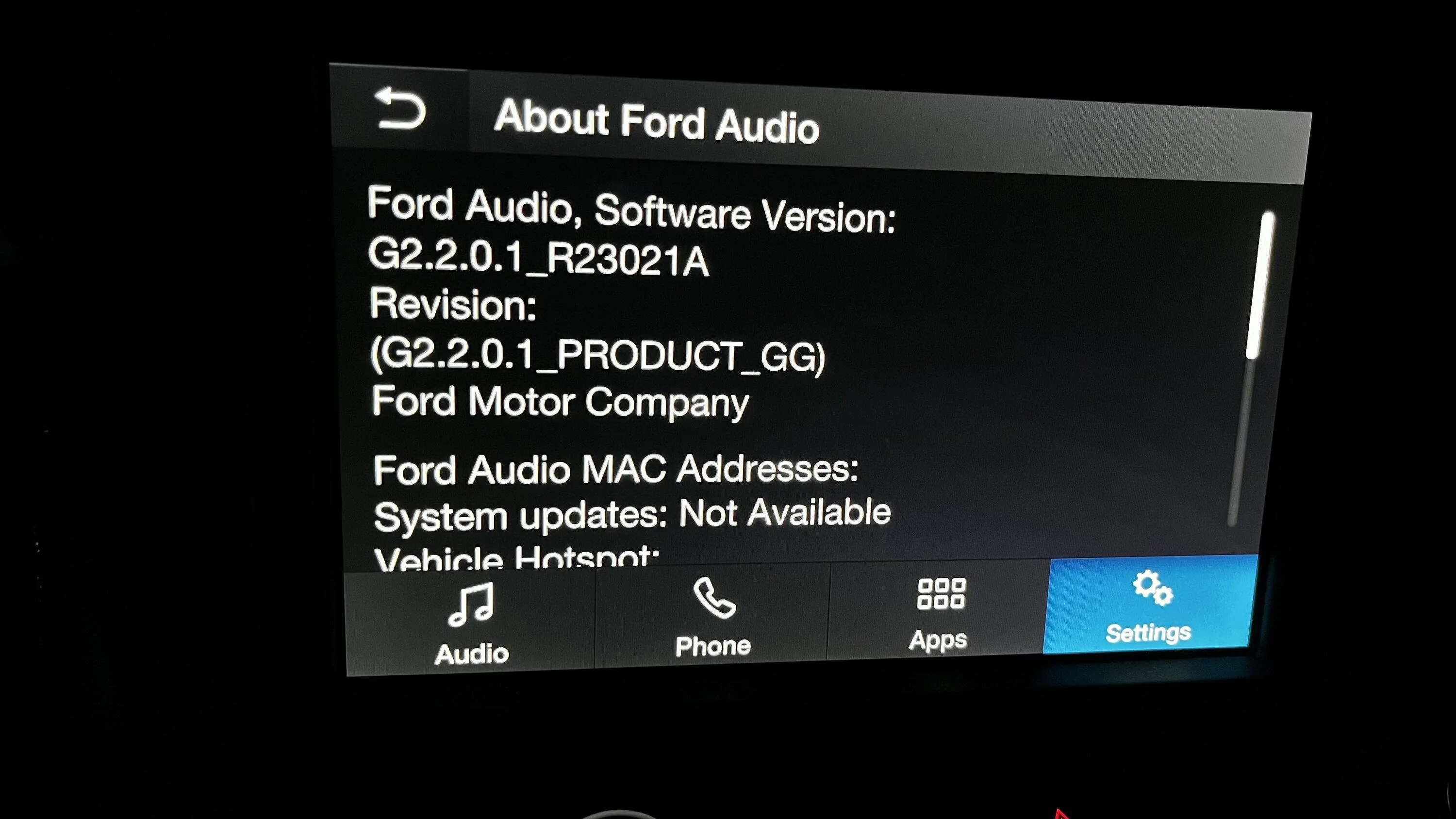 Ford Maverick New stereo firmware update available! IMG_5631