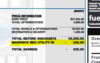 Ford Maverick 2023 MY Price Protection 1695948279497