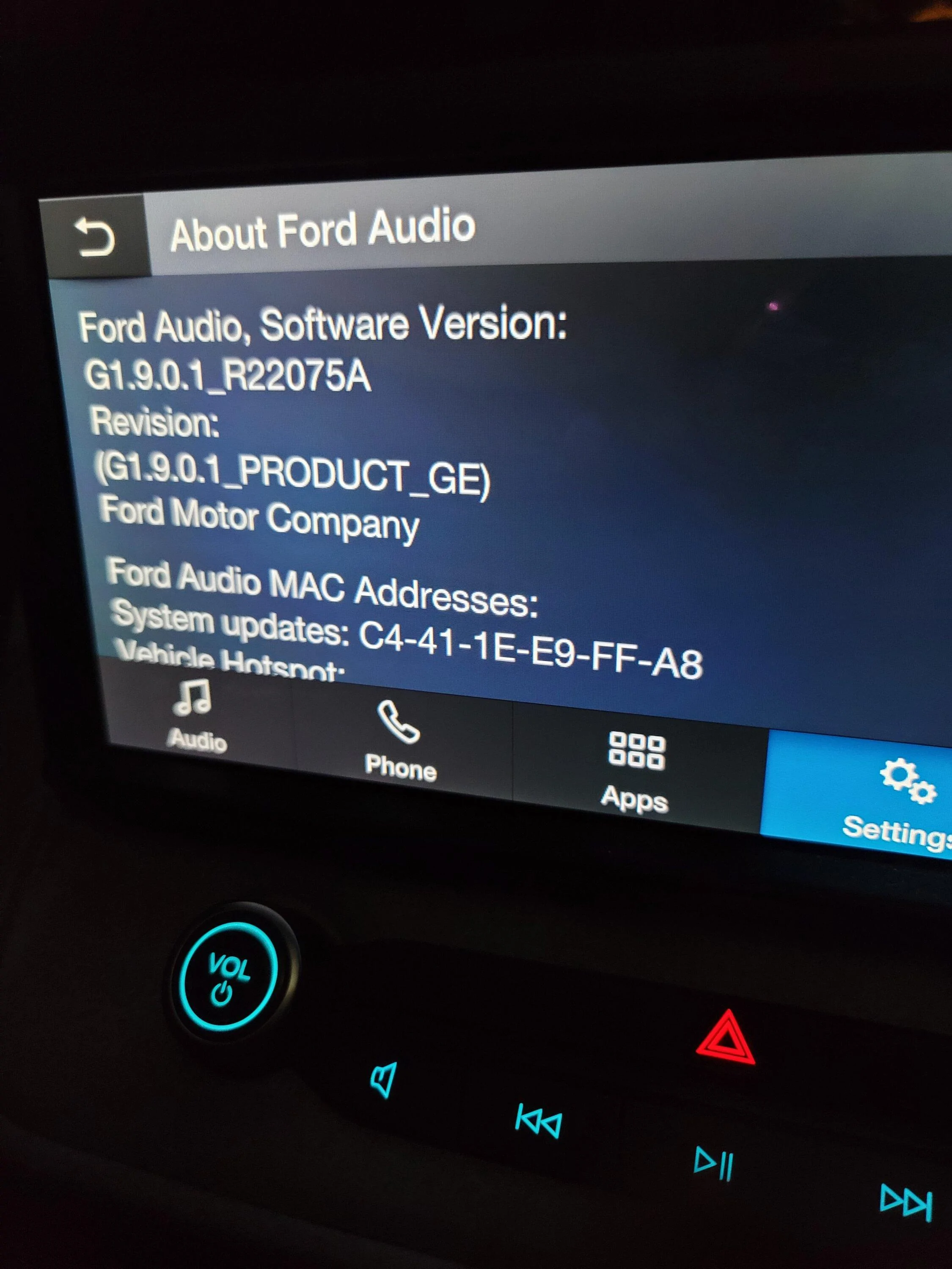 Ford Maverick New stereo firmware update available! 1000005109
