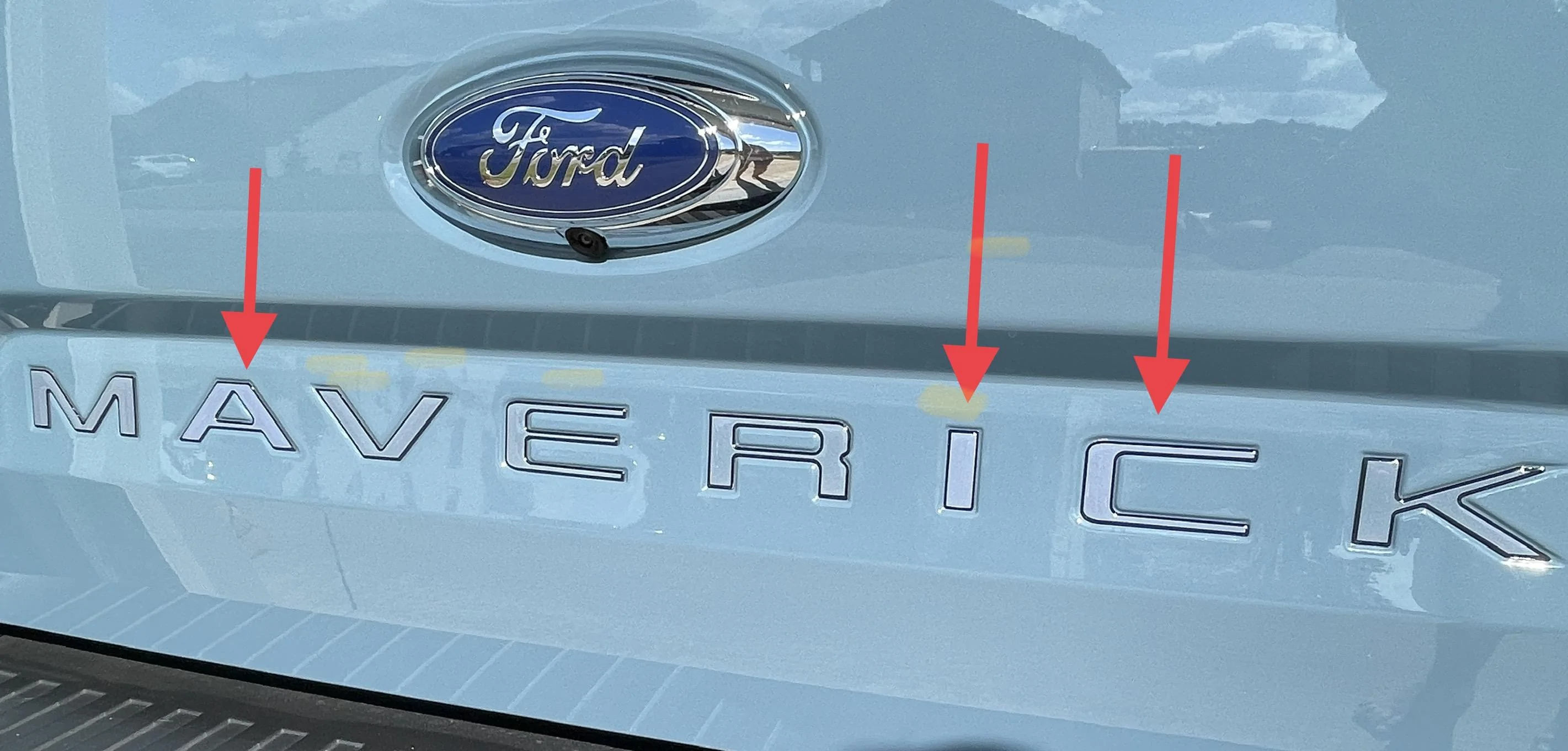 Ford Maverick Buyer Beware - Tailgate Letters IMG_2240