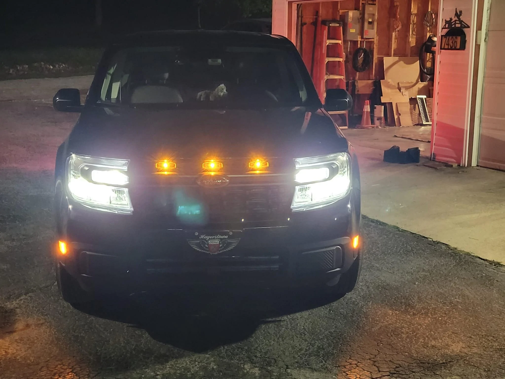 Ford Maverick Amber Grill Lights and Side Badge Turn Signals Lights 4