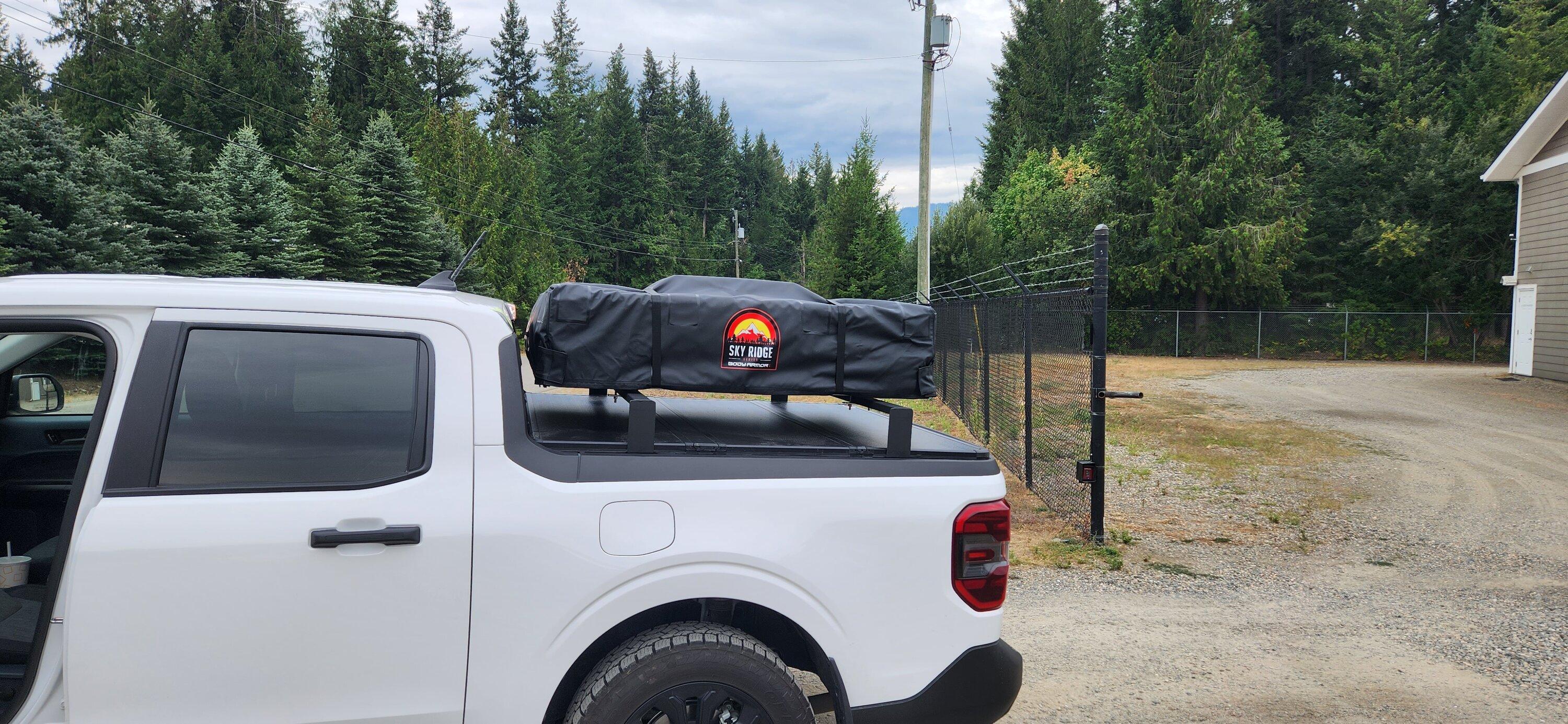 Ford Maverick Home made DIY bed rack that works with hard tonneau - for RTT or whatever. 20230808_180800
