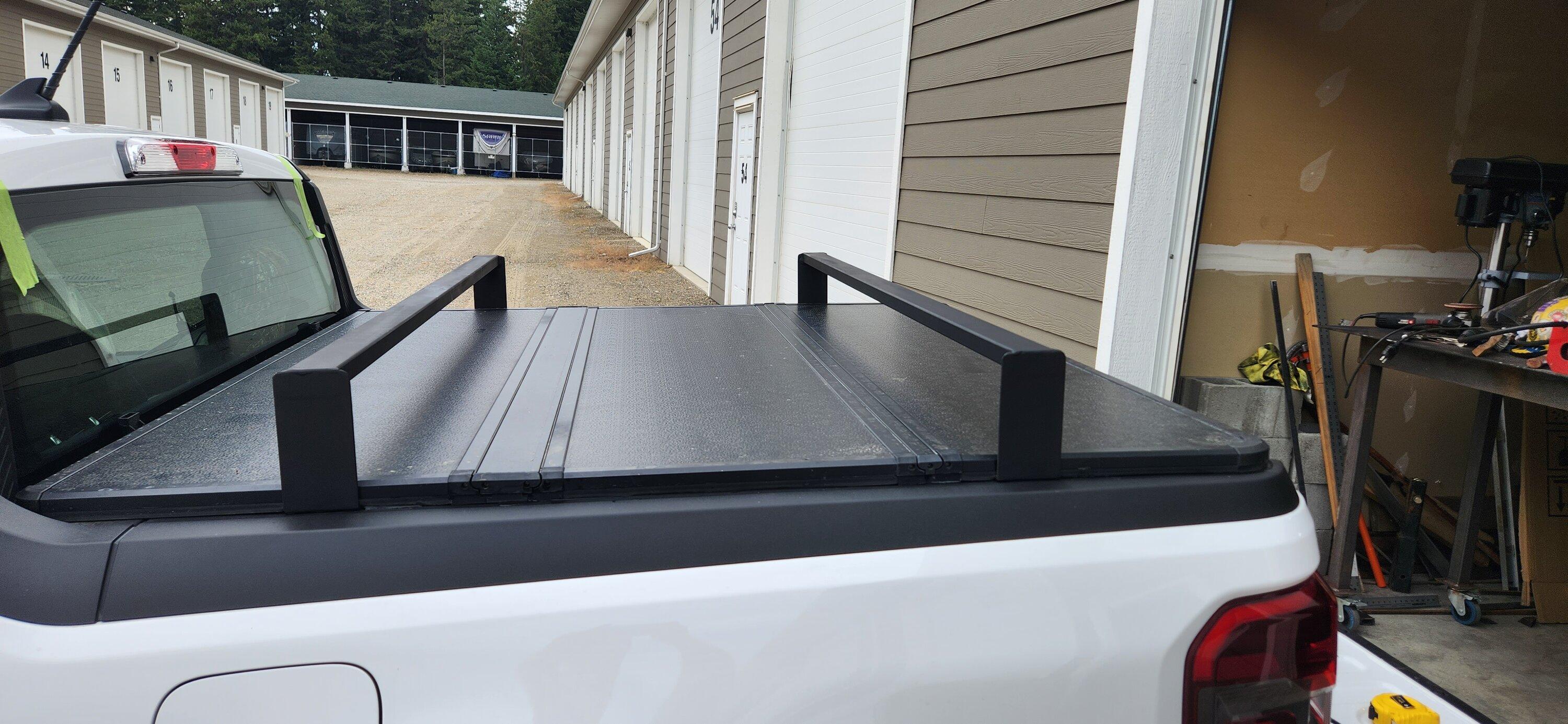Ford Maverick Home made DIY bed rack that works with hard tonneau - for RTT or whatever. 20230808_174058