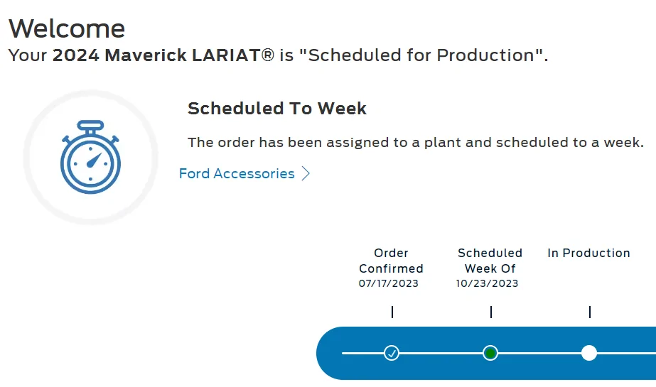 Ford Maverick So let the 2024 Production build date changes begin 10 23 23