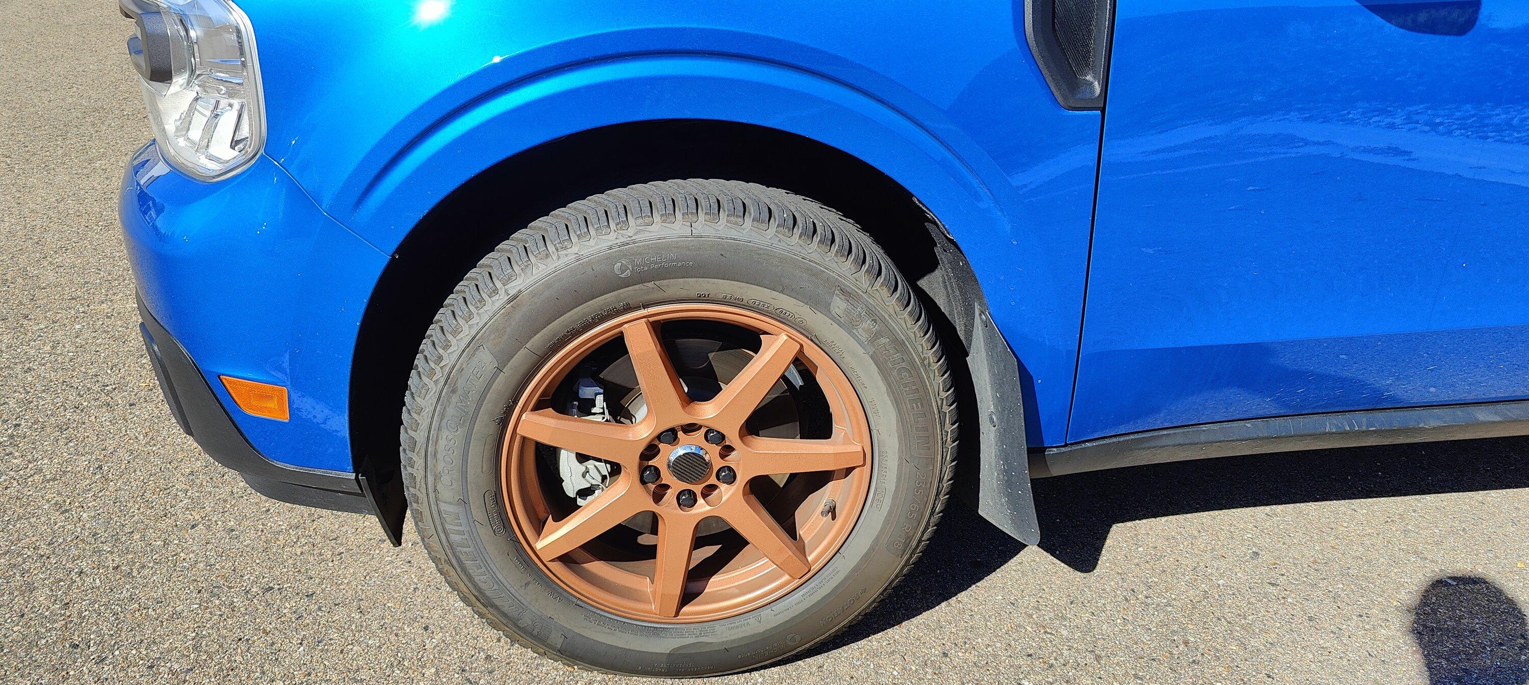 Ford Maverick Chinese 18's wrapped in 235/65 Michelin cross climate 2's IMG20231005144905