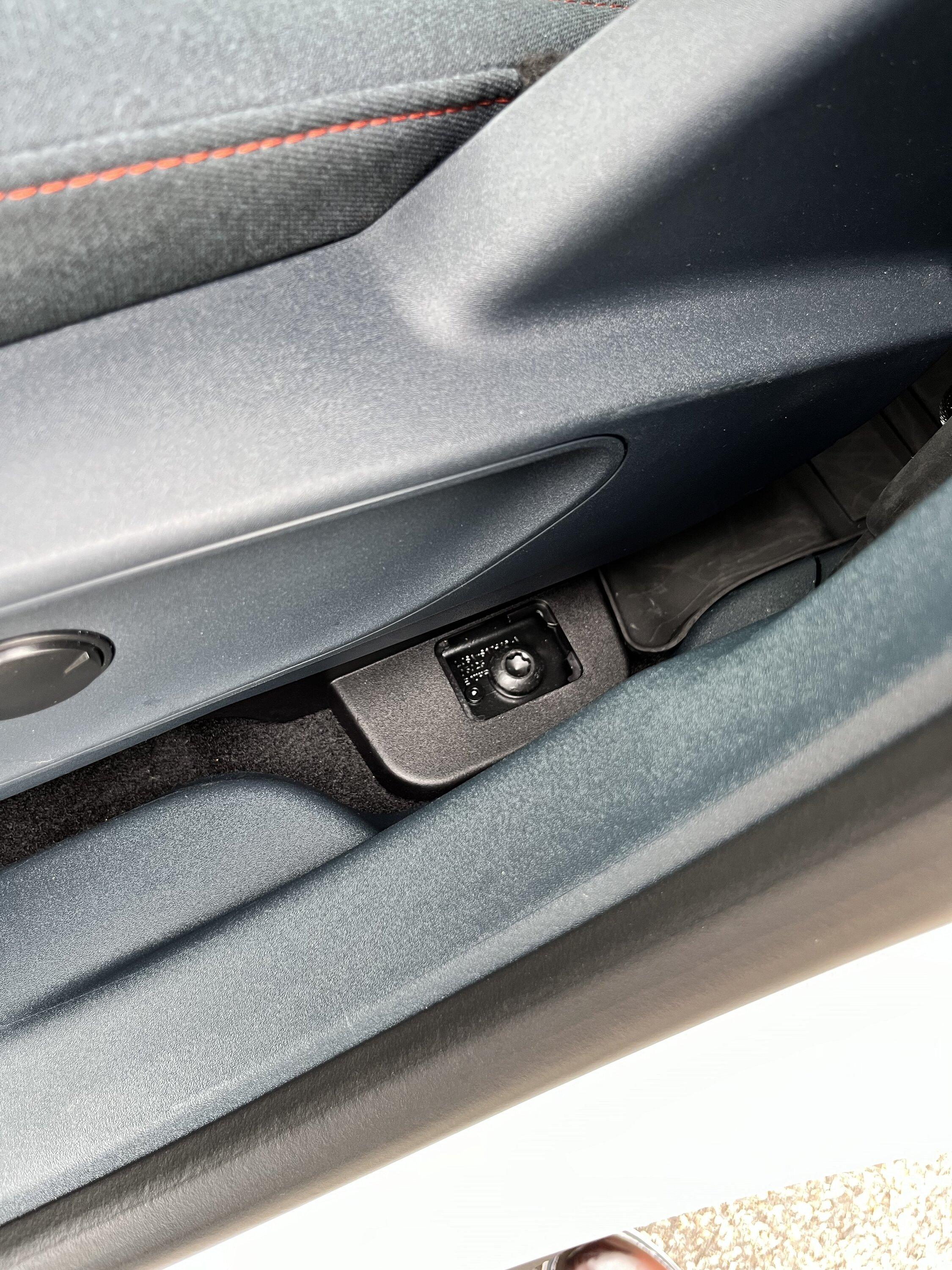 Ford Maverick Interior bolt cover next to driver’s seat needs replaced IMG_2055