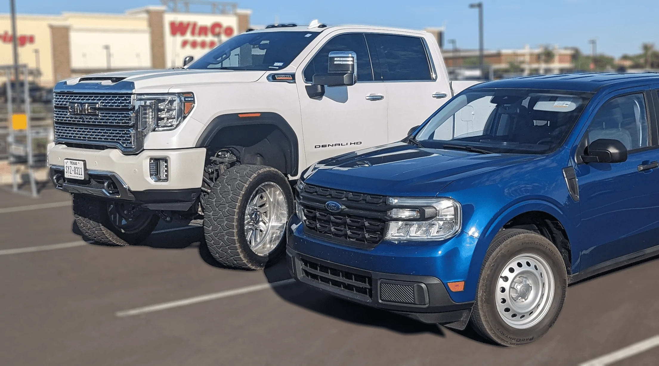 Ford Maverick Post your Maverick next to ridiculously large trucks - photos thread PXL_20231007_152536013