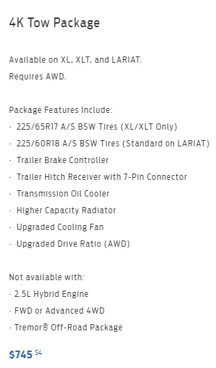 Ford Maverick Can you add 4K Tow Package after the fact? 1696861593641