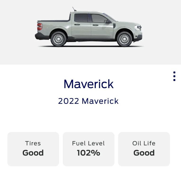 Ford Maverick Fuel level over 100% on Ford Account Dashboard? Screenshot 2023-10-11 at 9.33.40 PM