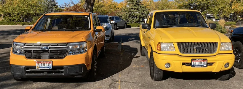 Ford Maverick Maverick and a Ranger Splash! Size and color comparison Screen Shot 2023-10-12 at 7.07.44 PM