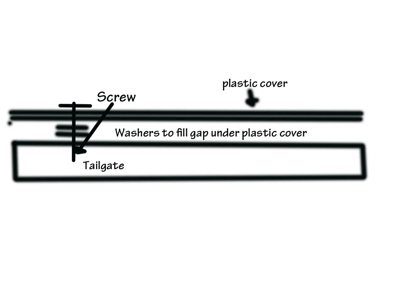 Ford Maverick No hardware in TAILGATE LINER KIT Normal? 1
