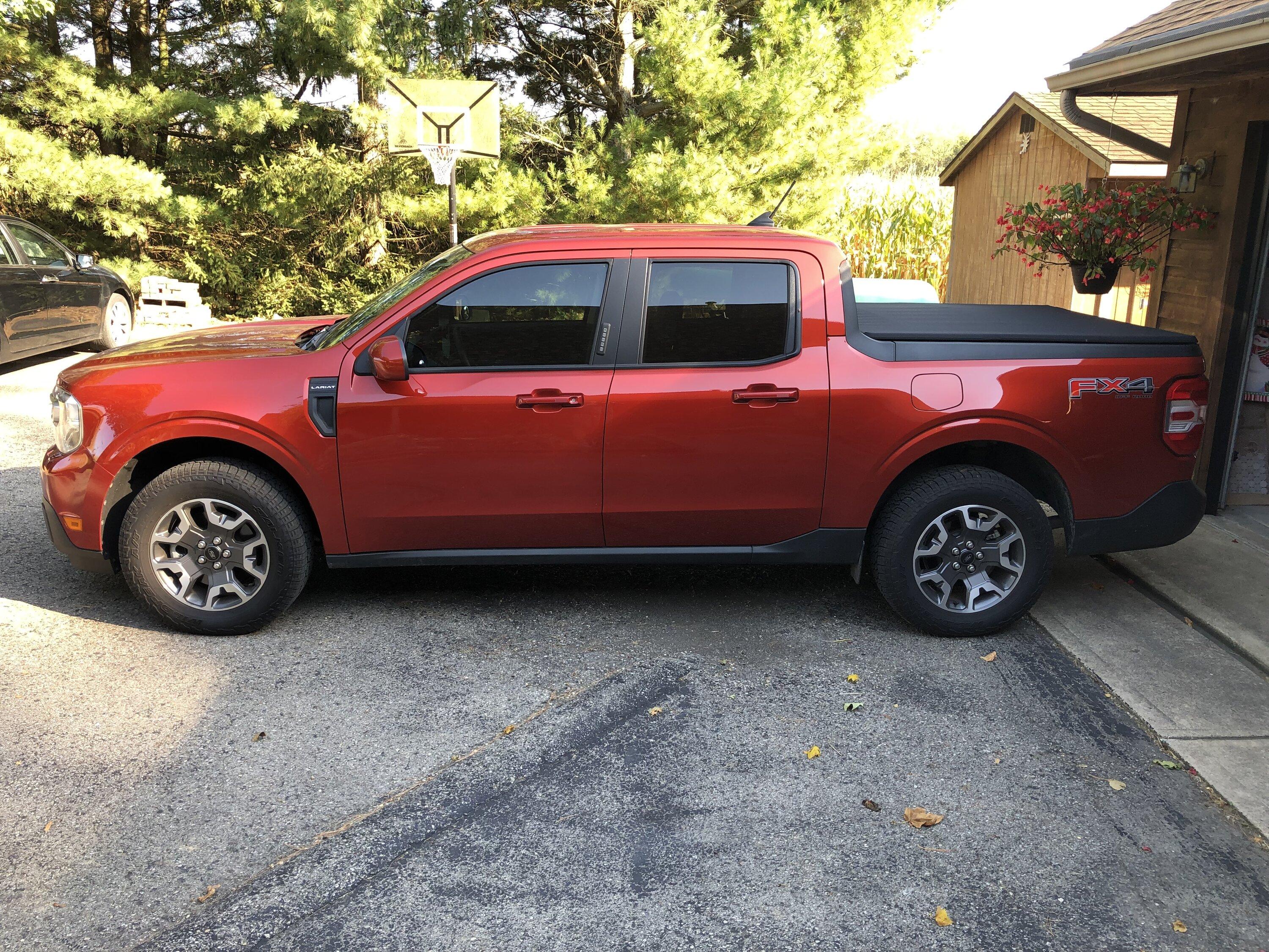 Ford Maverick Matte black lug nuts to replace OEM lugs IMG_1405.JPG
